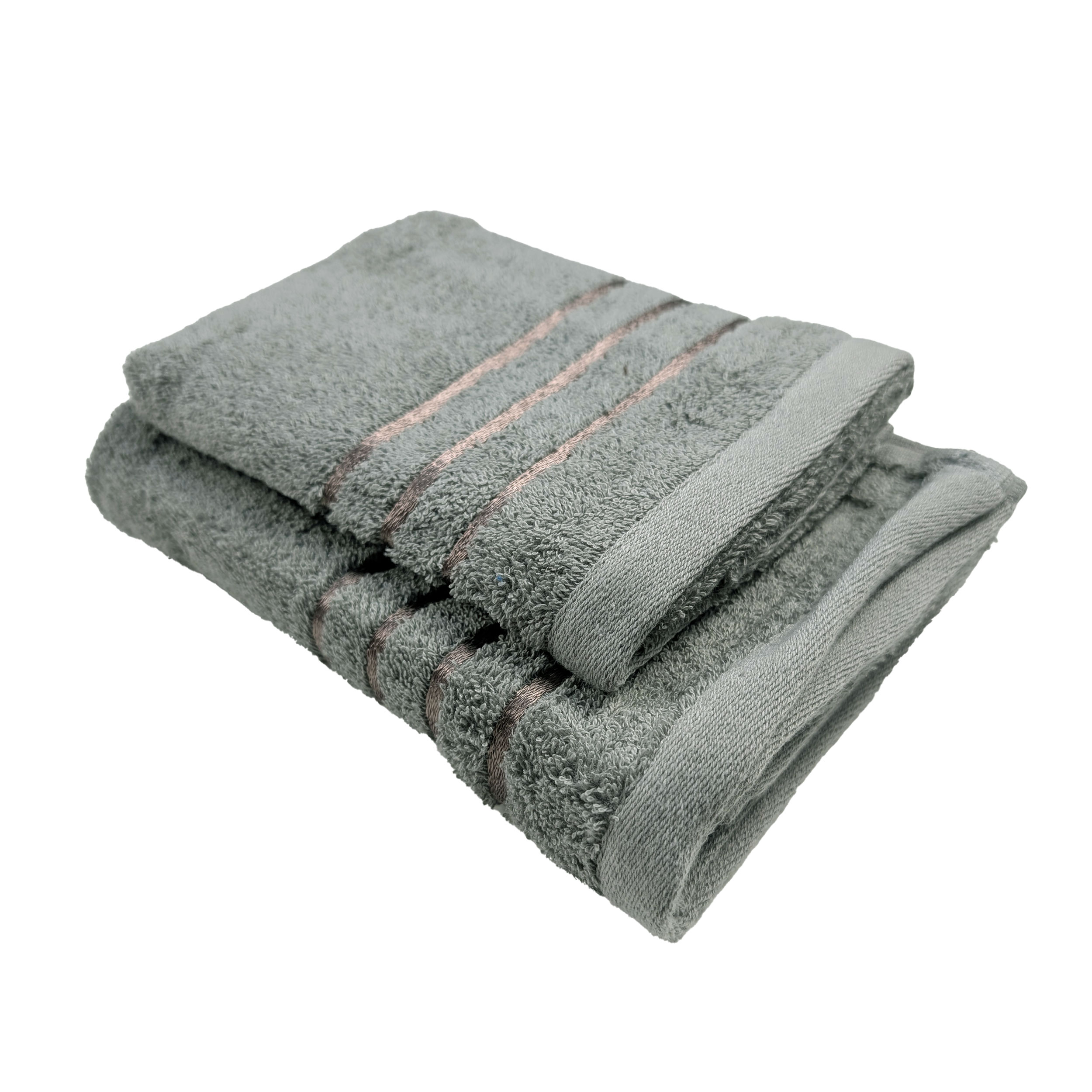 Set Asciugamani Bagno Viso e Ospite Grigio Image