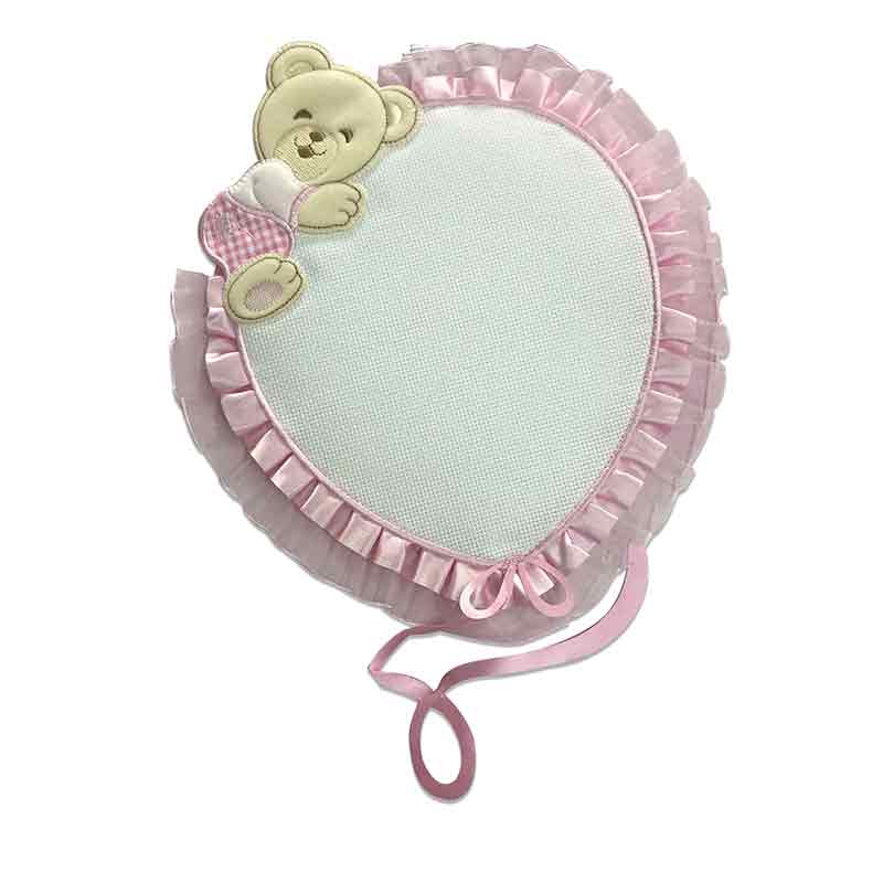 Palloncino con appeso orsetto Rosa