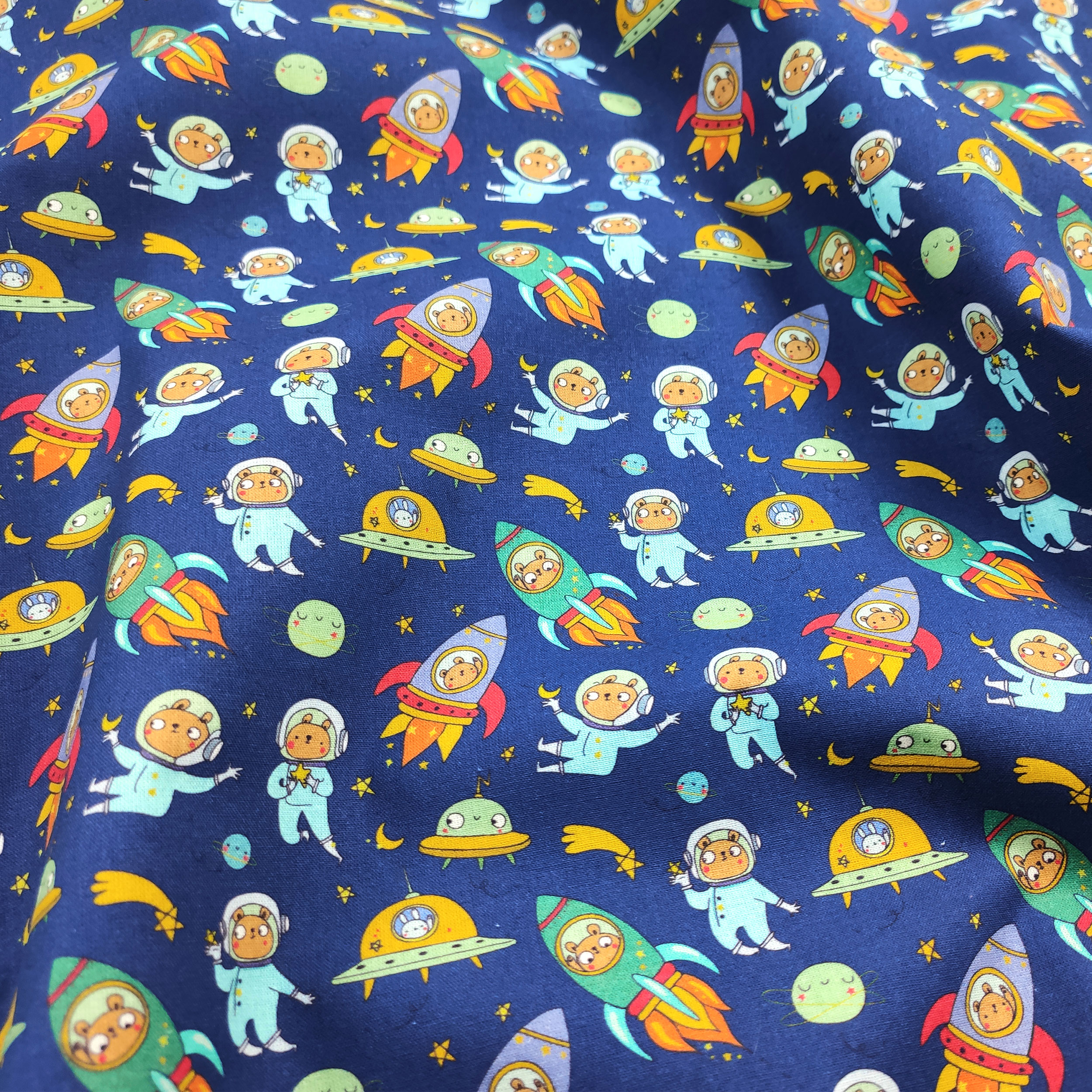 Cotone Orsetti Astronauti Piccoli Image