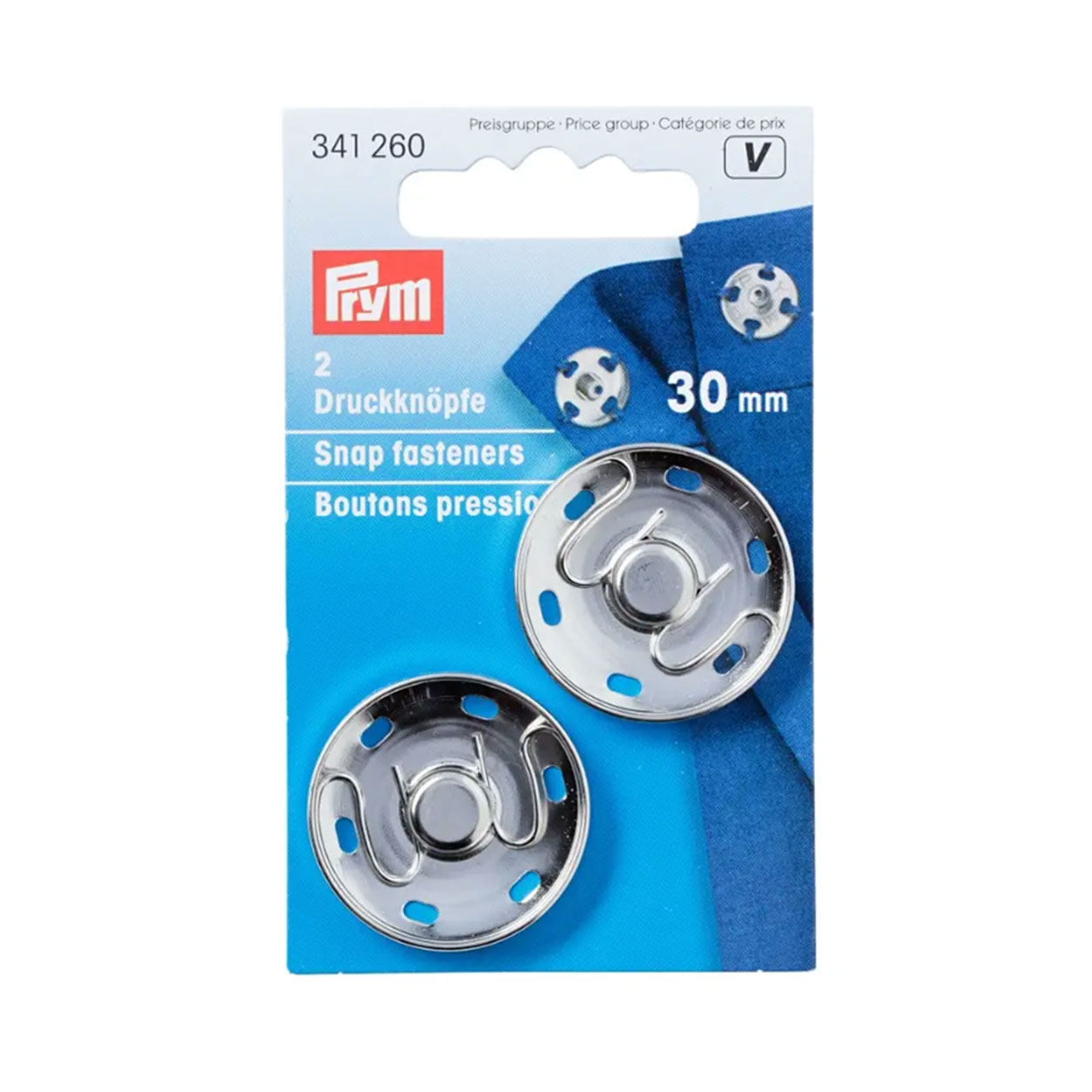 Bottoni Prym Automatici 30 mm Argento
