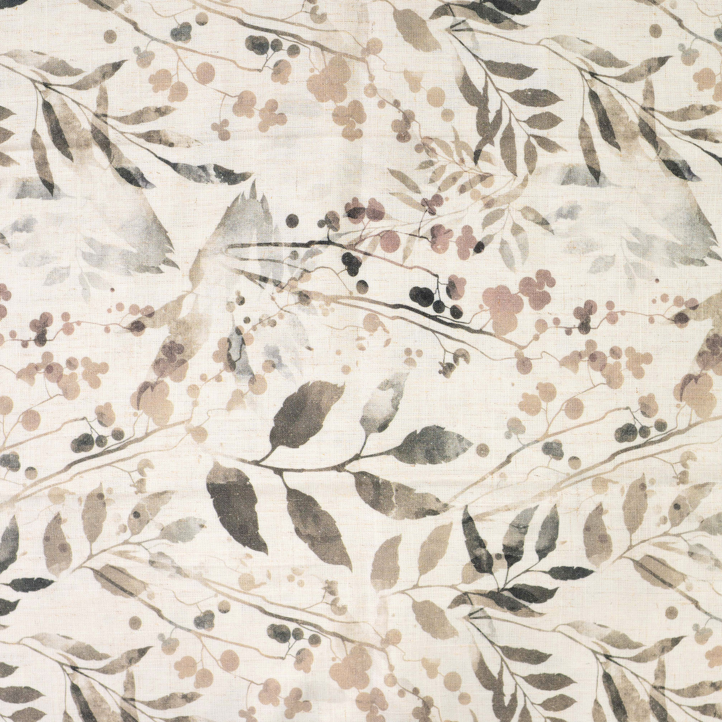 Lino Viscosa Fantasia Foliage Naturale Image