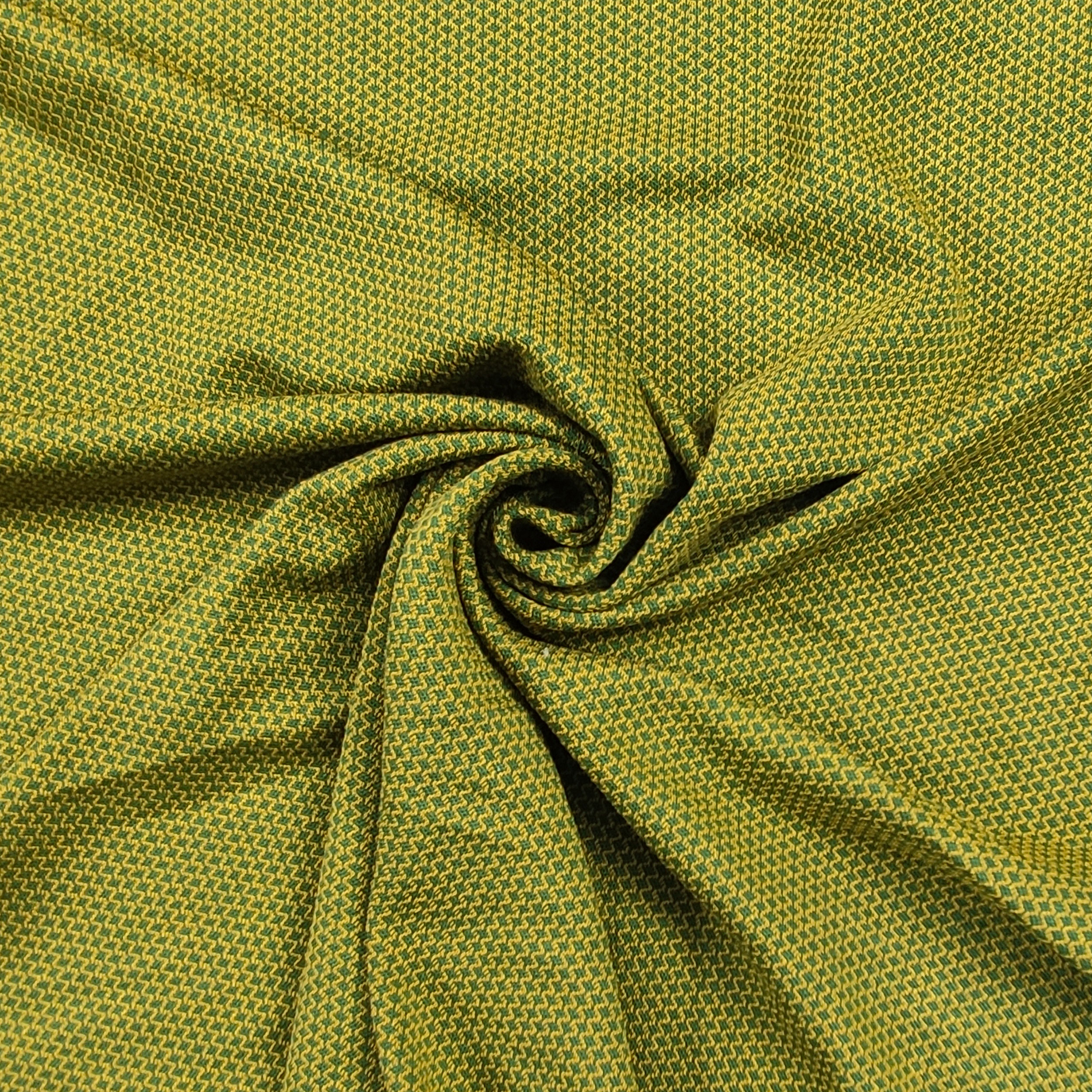 Punto Milano Verde Puro Cotone Rombi