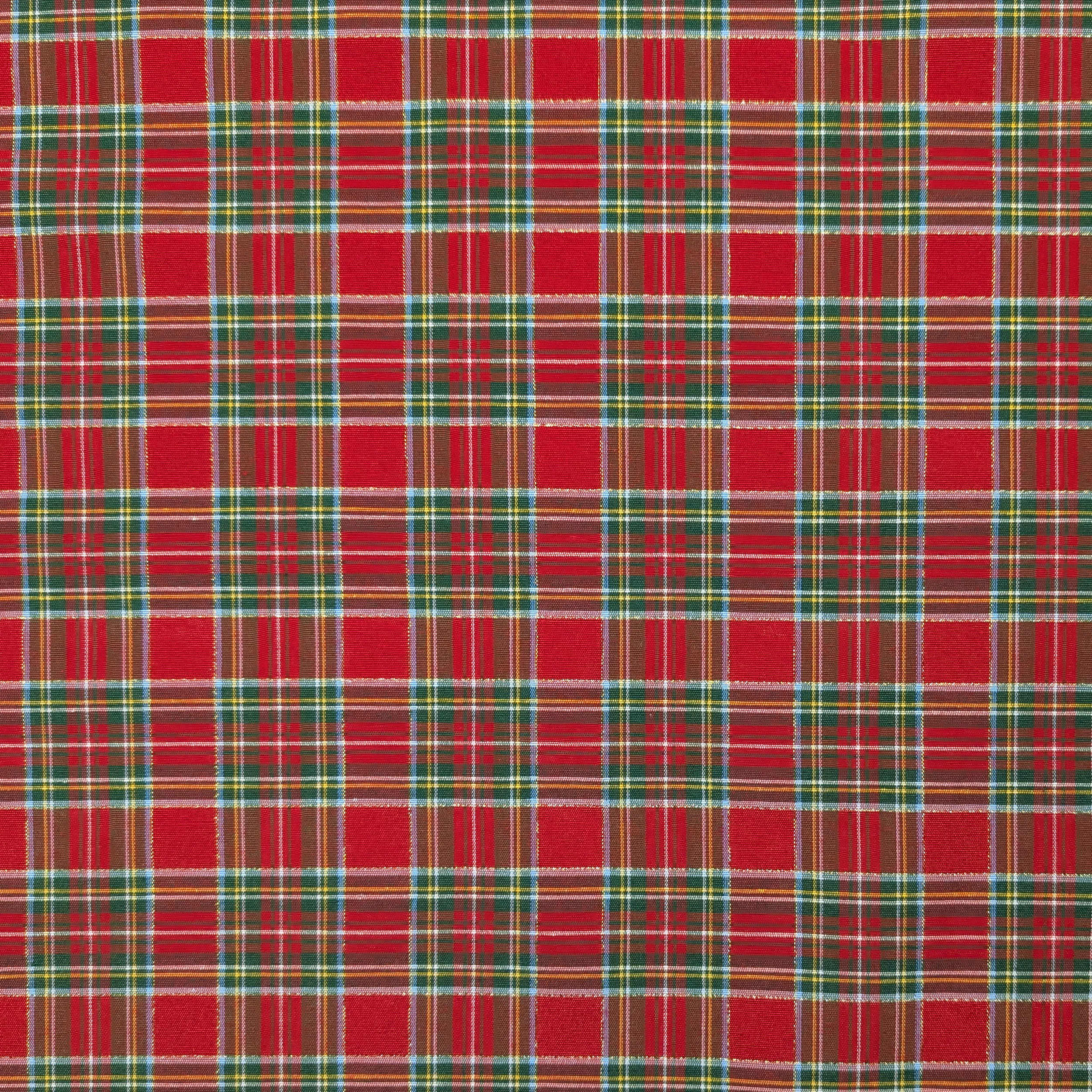 Tessuto Tartan Medio Rosso Lurex Image