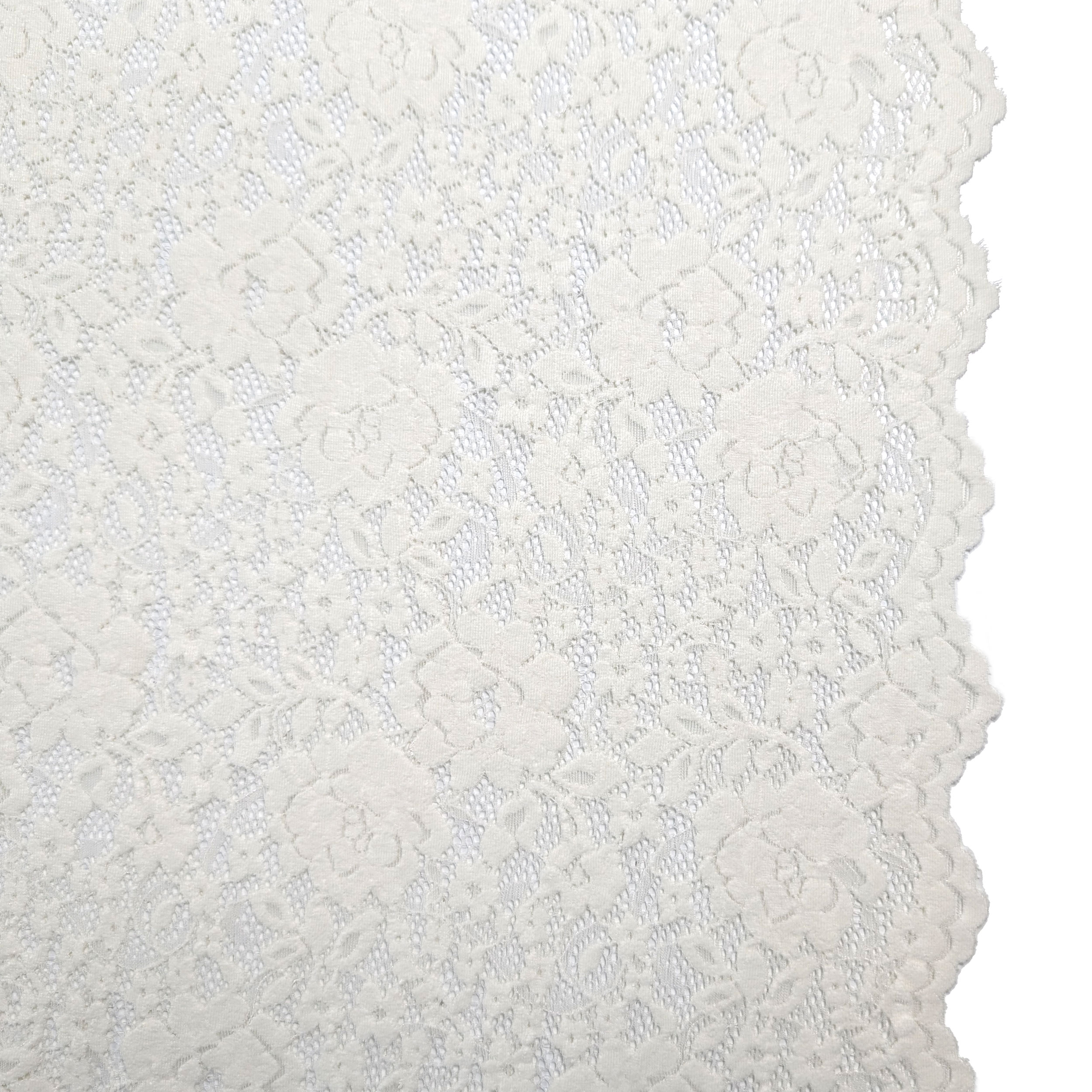 Pizzo Inserto Rose Velluto Bianco Image