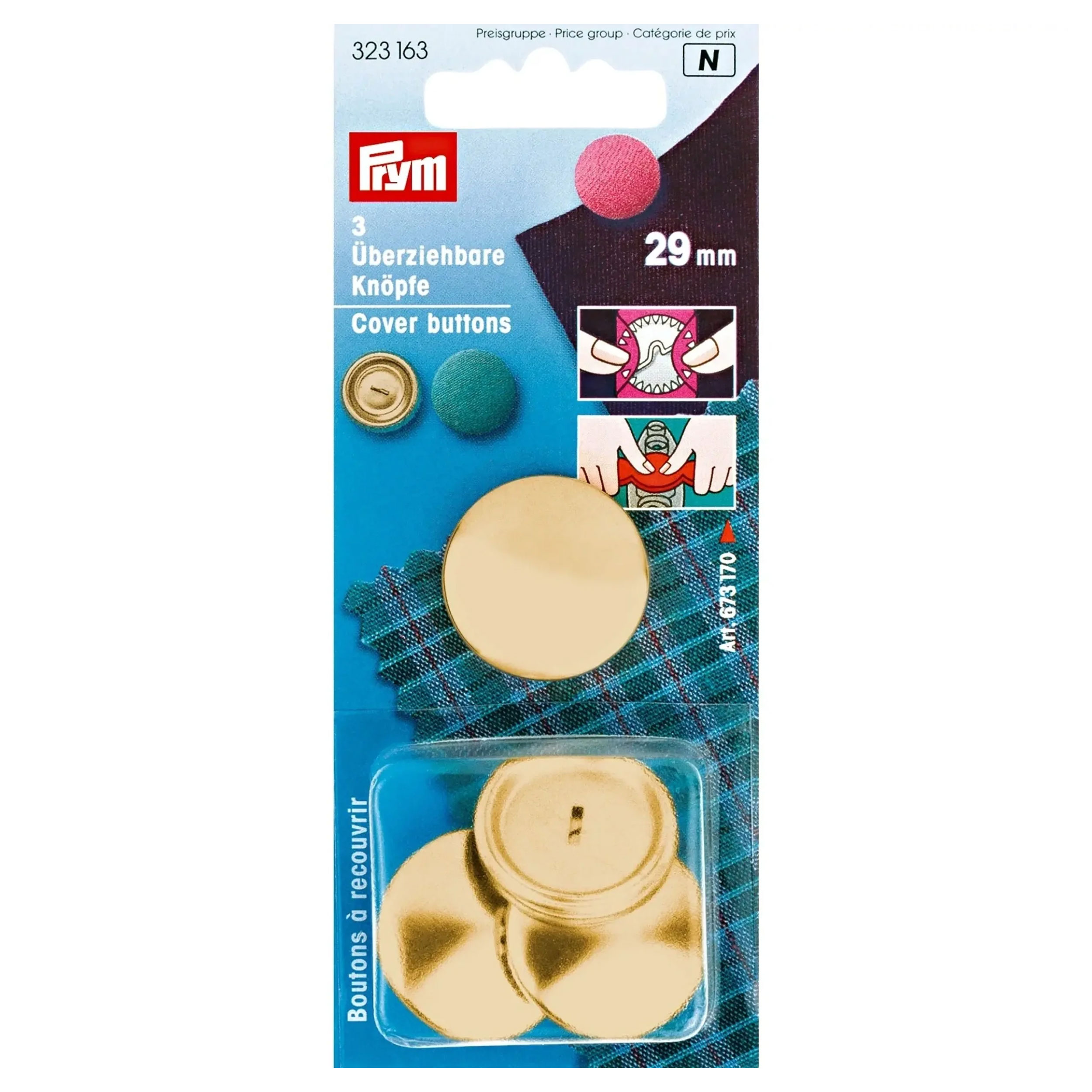 Bottoni Ricopribili Prym Oro 29 mm