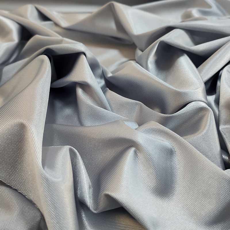 Tessuto Carnevale Raso Tipo Maglia Grigio