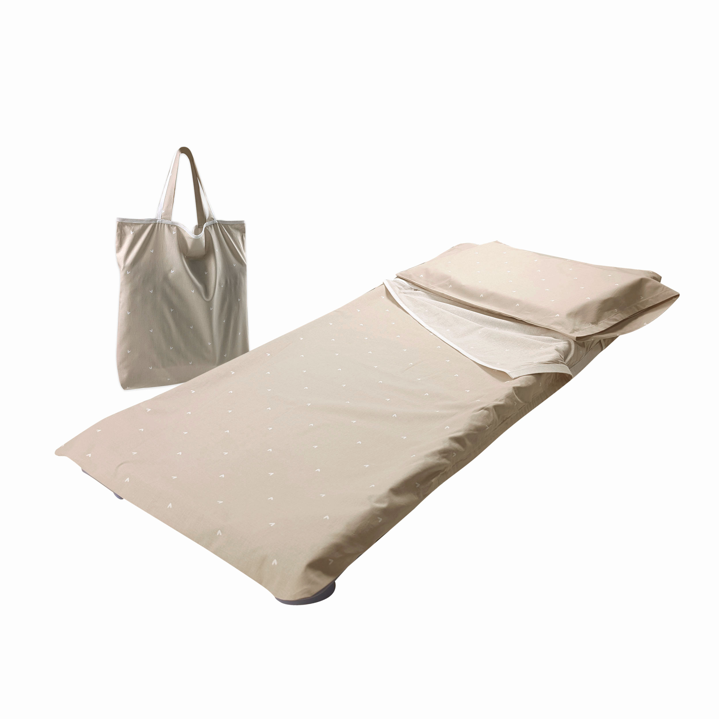 Borsa Porta Sacco Nanna Cuoricini Sfondo Beige Image