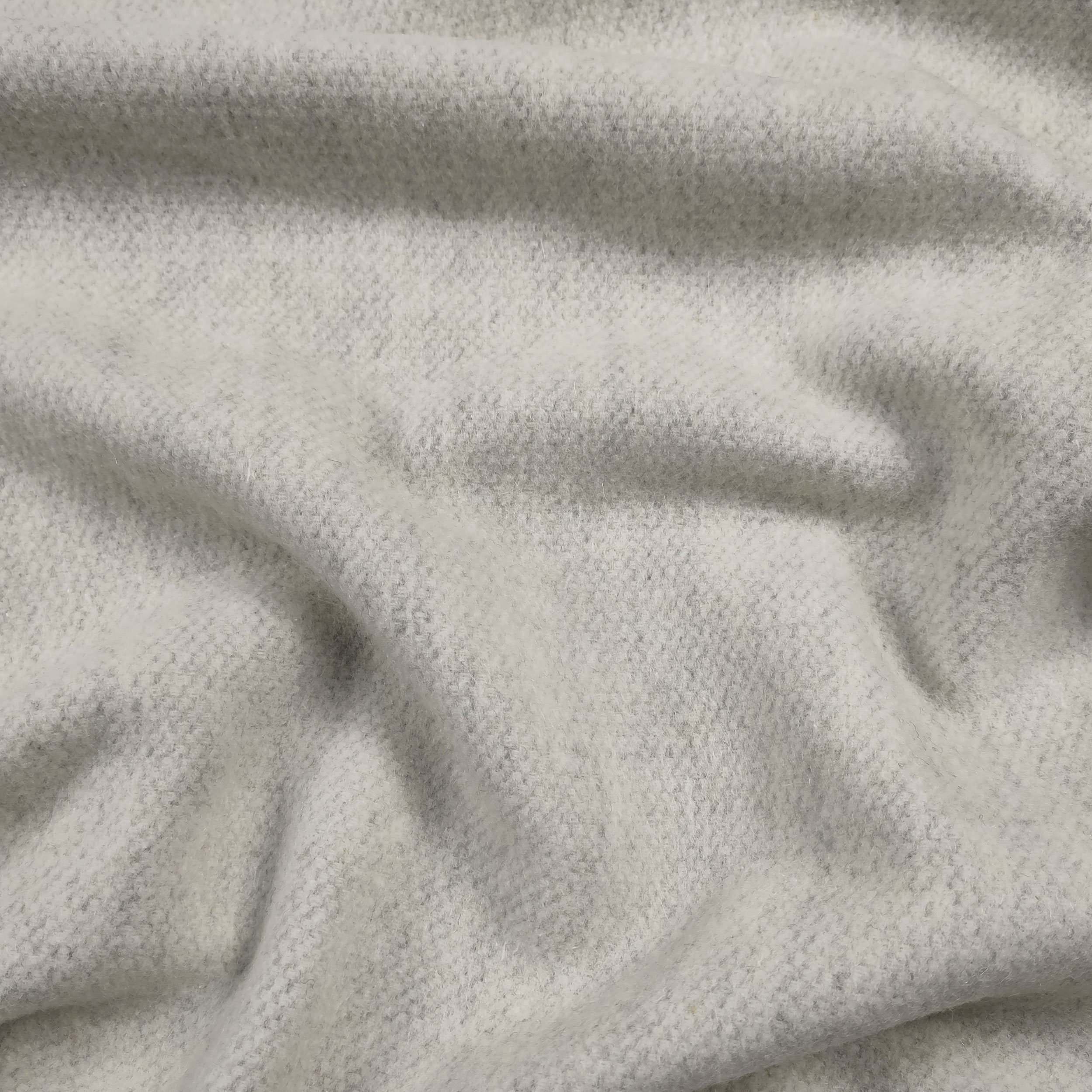 Scampolo Tessuto Abbigliamento Bianco Lana