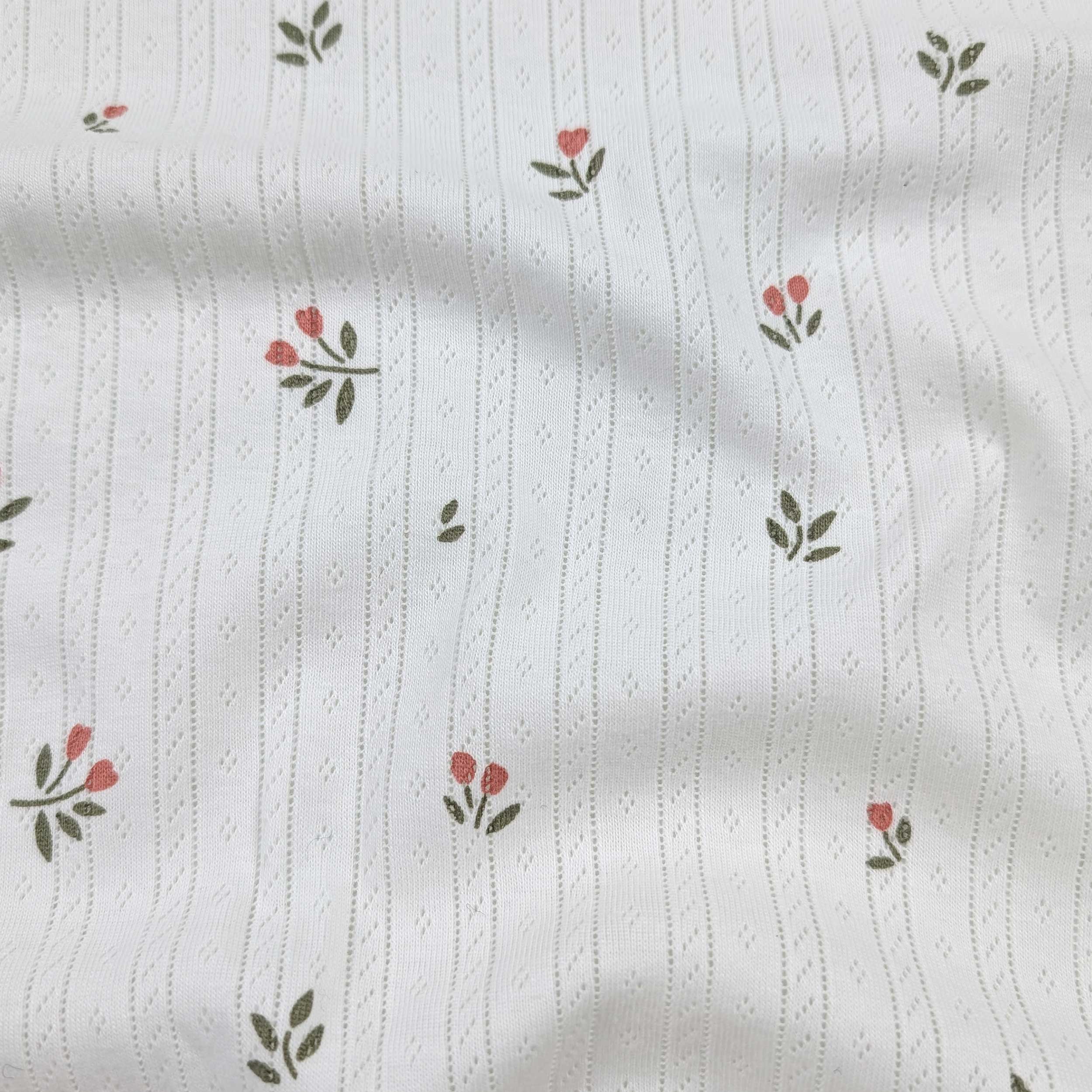 Maglia Traforata Puro Cotone Tulipani Image