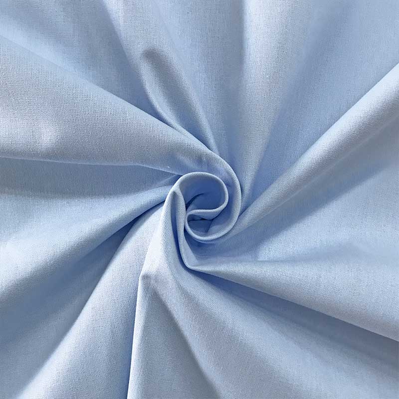 Lenzuola di cotone azzurro lux