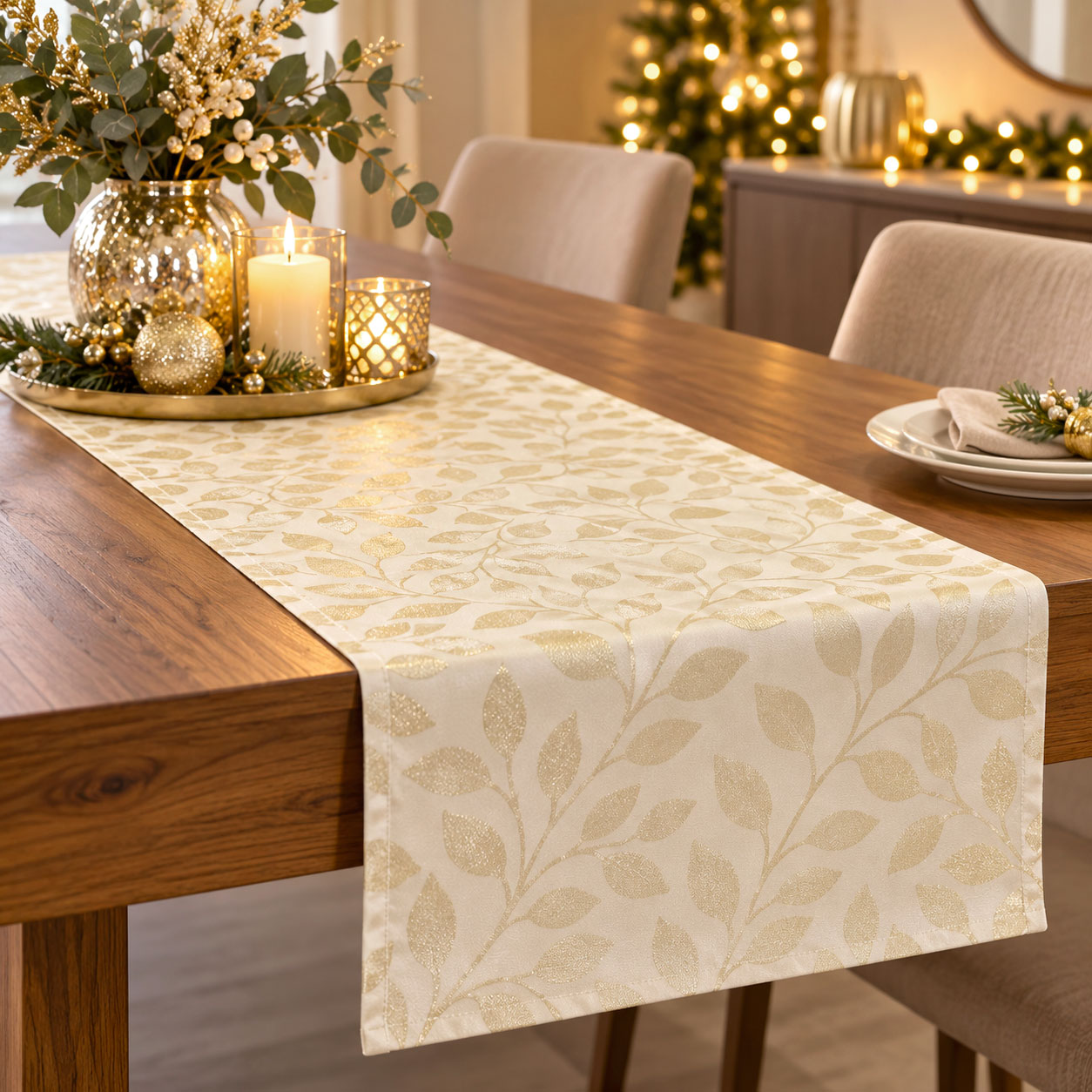 Jacquard Foglie Oro Lurex Image