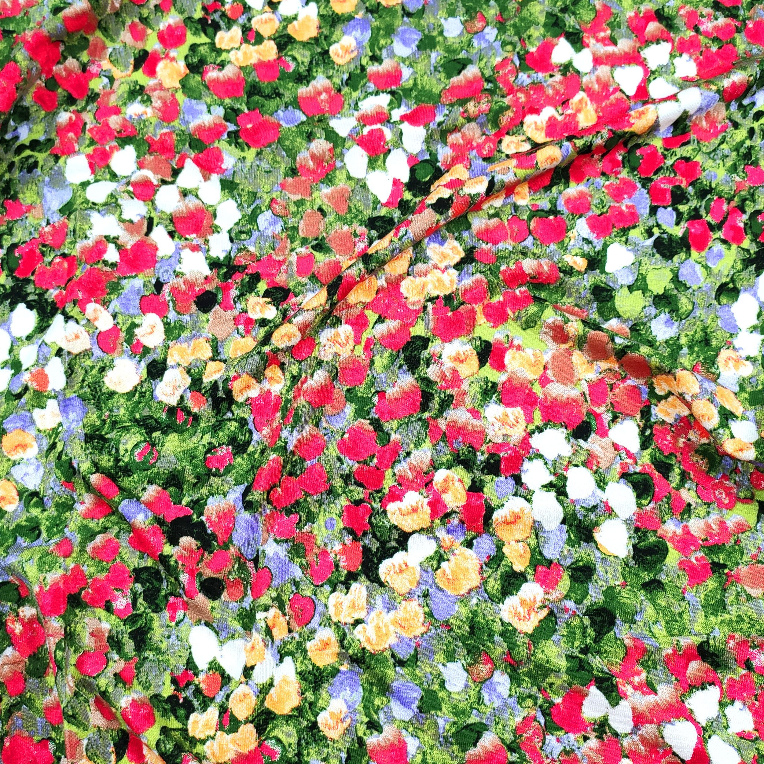 Viscosa Elasticizzata Fantasia Floreale Colorata