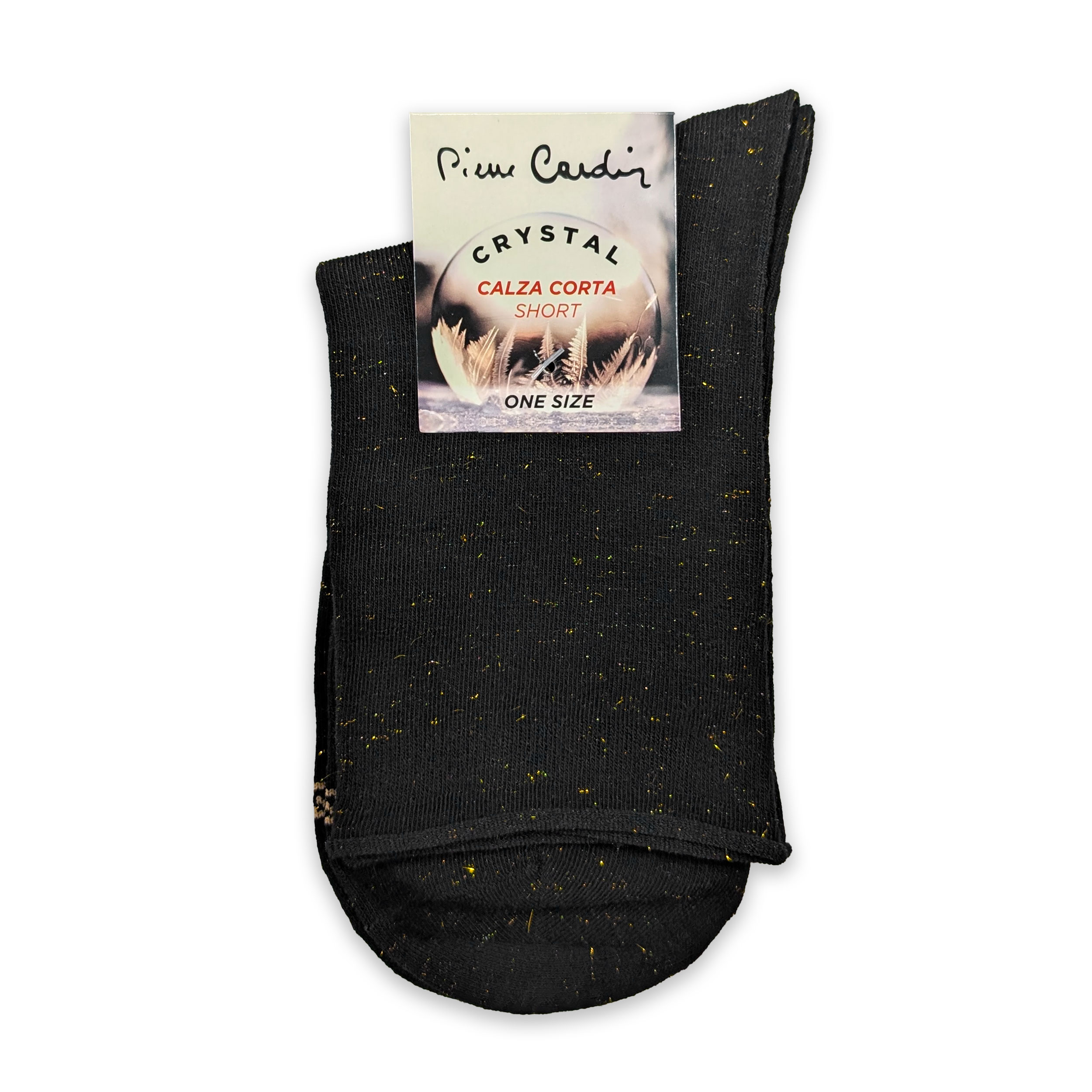 Calzini Corti Neri Lurex Oro Image