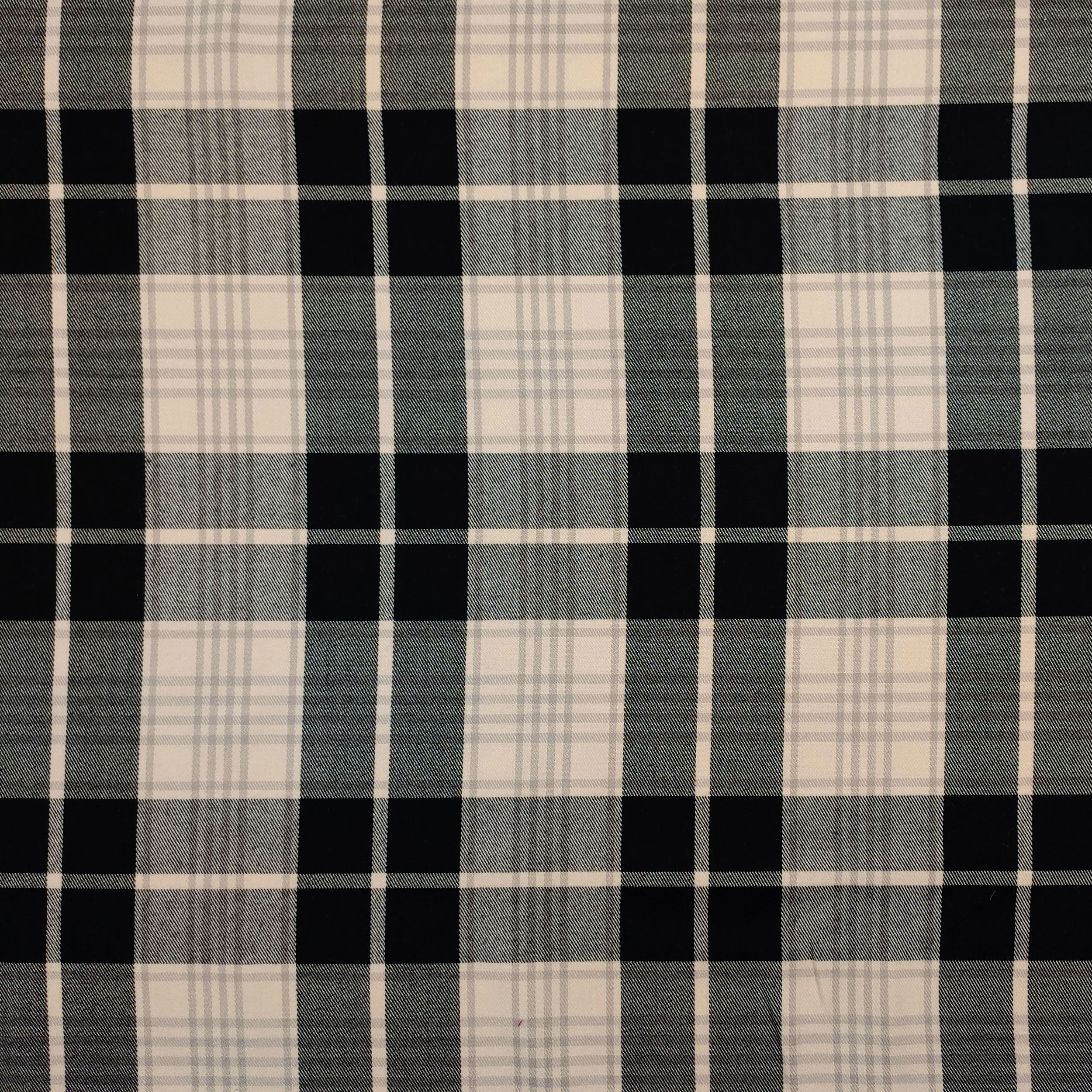 Tessuto Tartan Cipria e Nero
