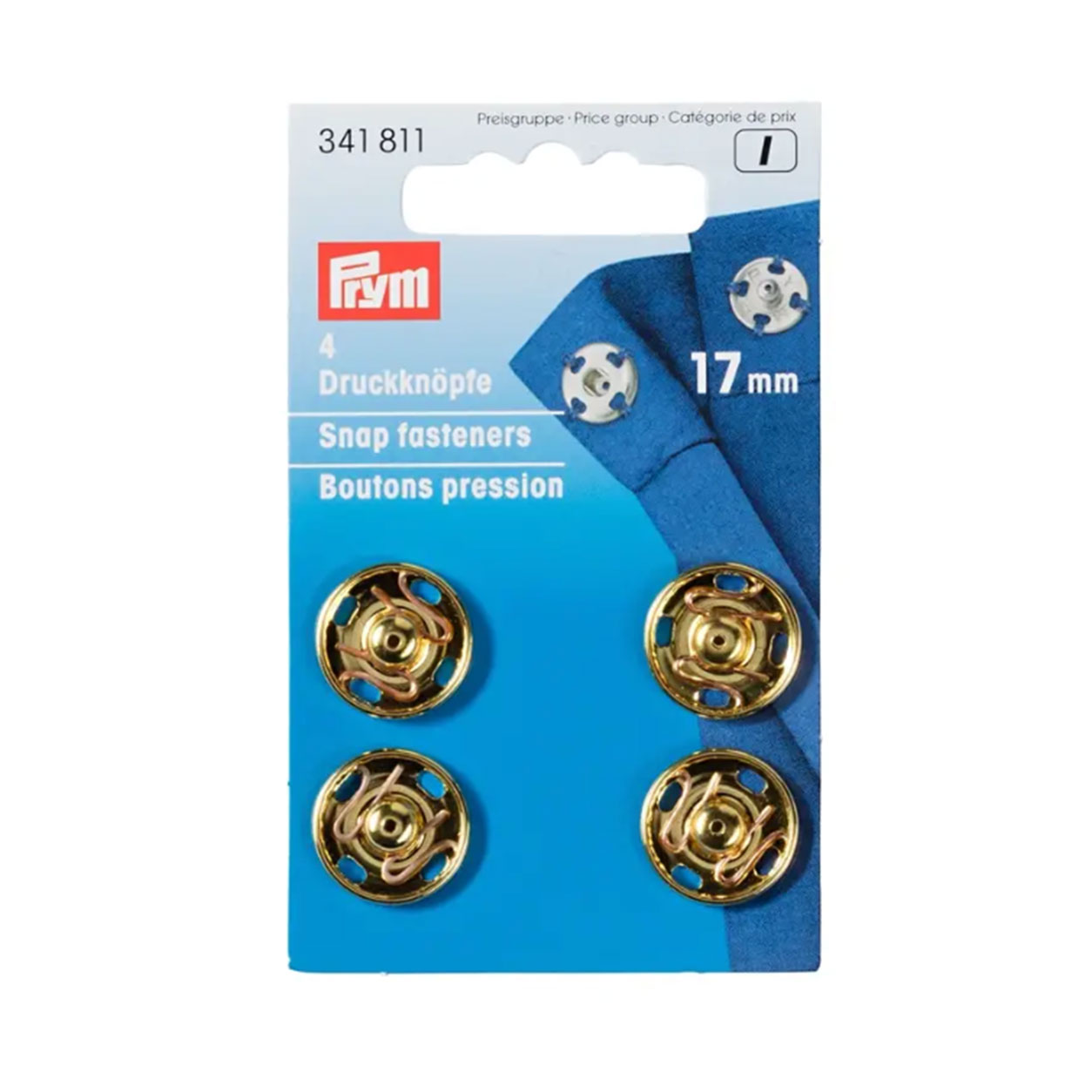 Bottoni Prym Automatici 17 mm Oro