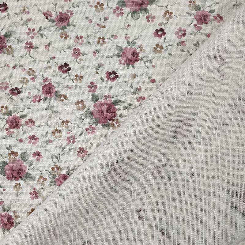 Tessuto cotone fiorellini rosa