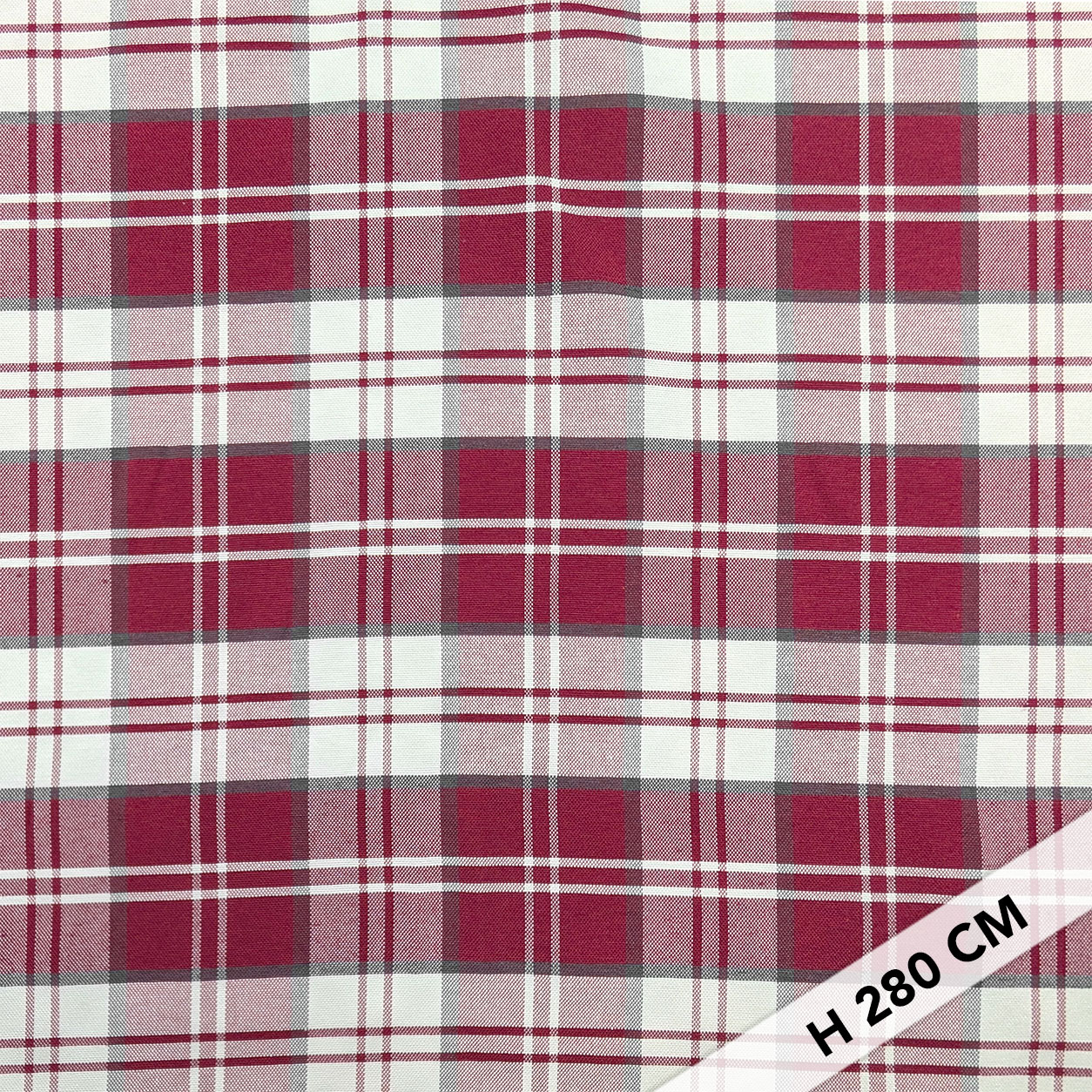 Tessuto Tinto In Filo Tartan Bordeaux Image