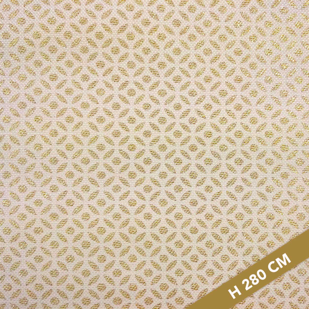 Tessuto Jacquard Fantasia Lurex Oro H 280 cm