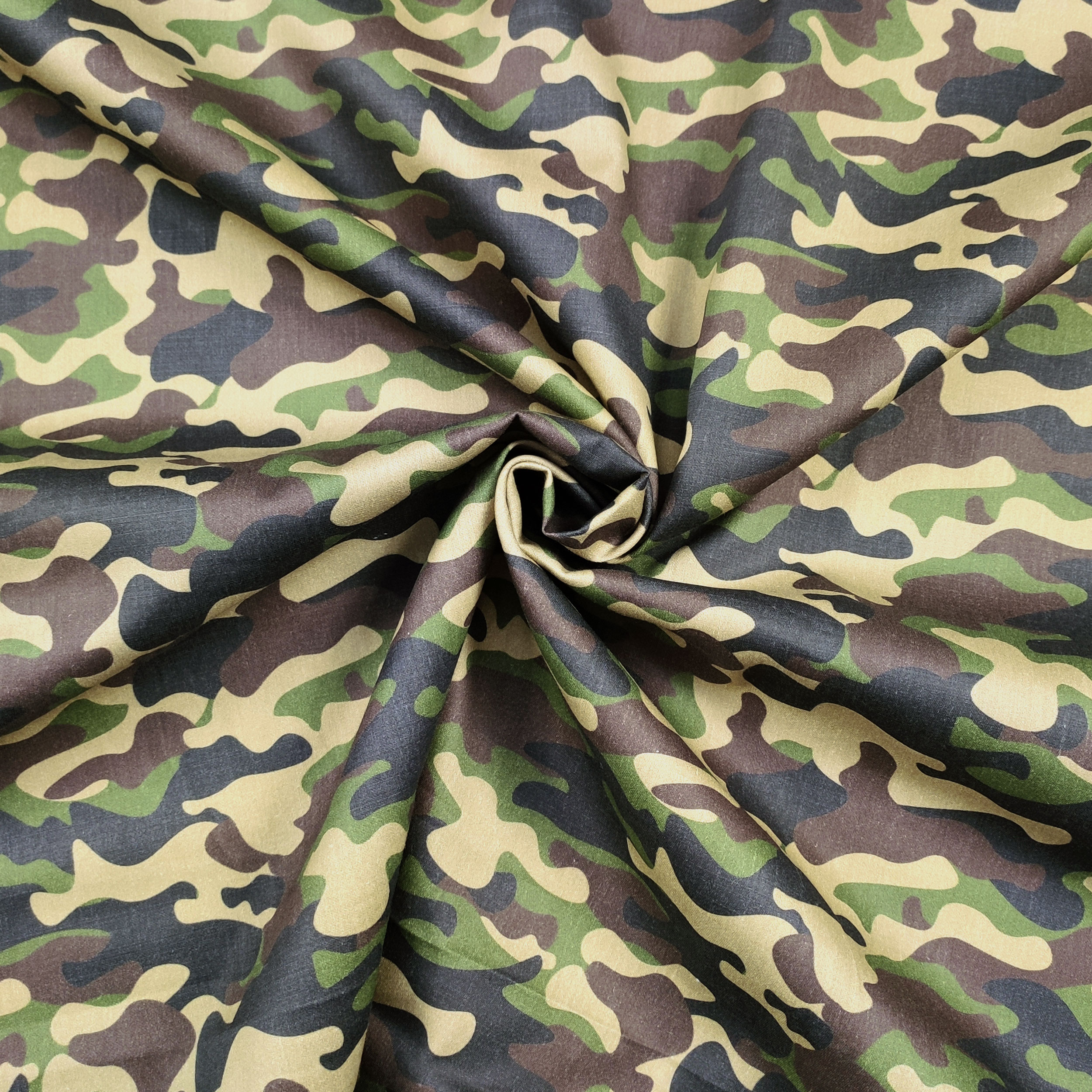 Rasatello di Cotone Leggero Fantasia Militare