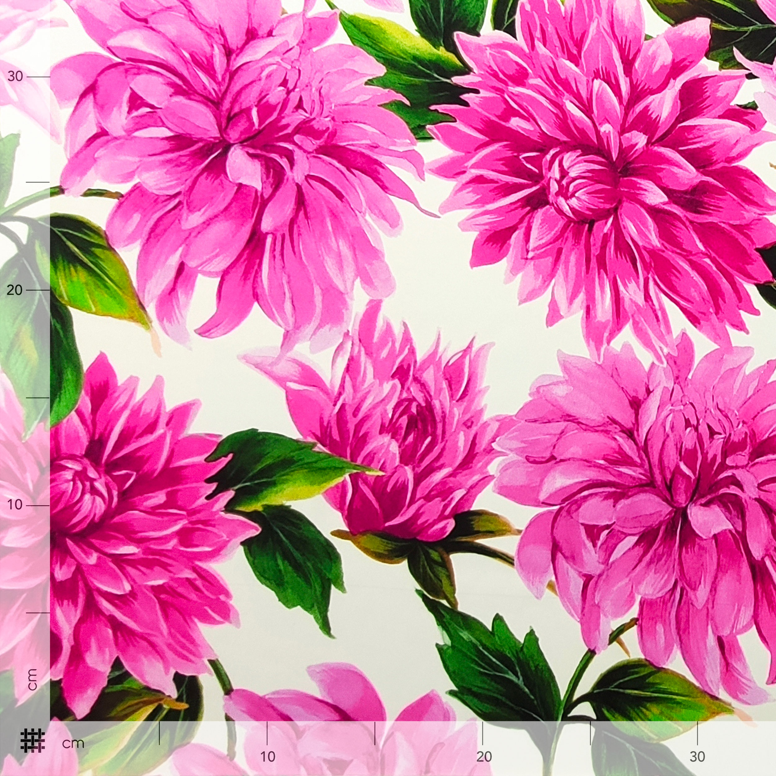 Tessuto Rasetto Alta Moda Dalie Fuxia