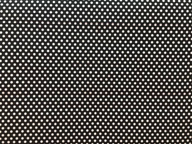 Tessuto Cotone Nero Pois Grandi Image