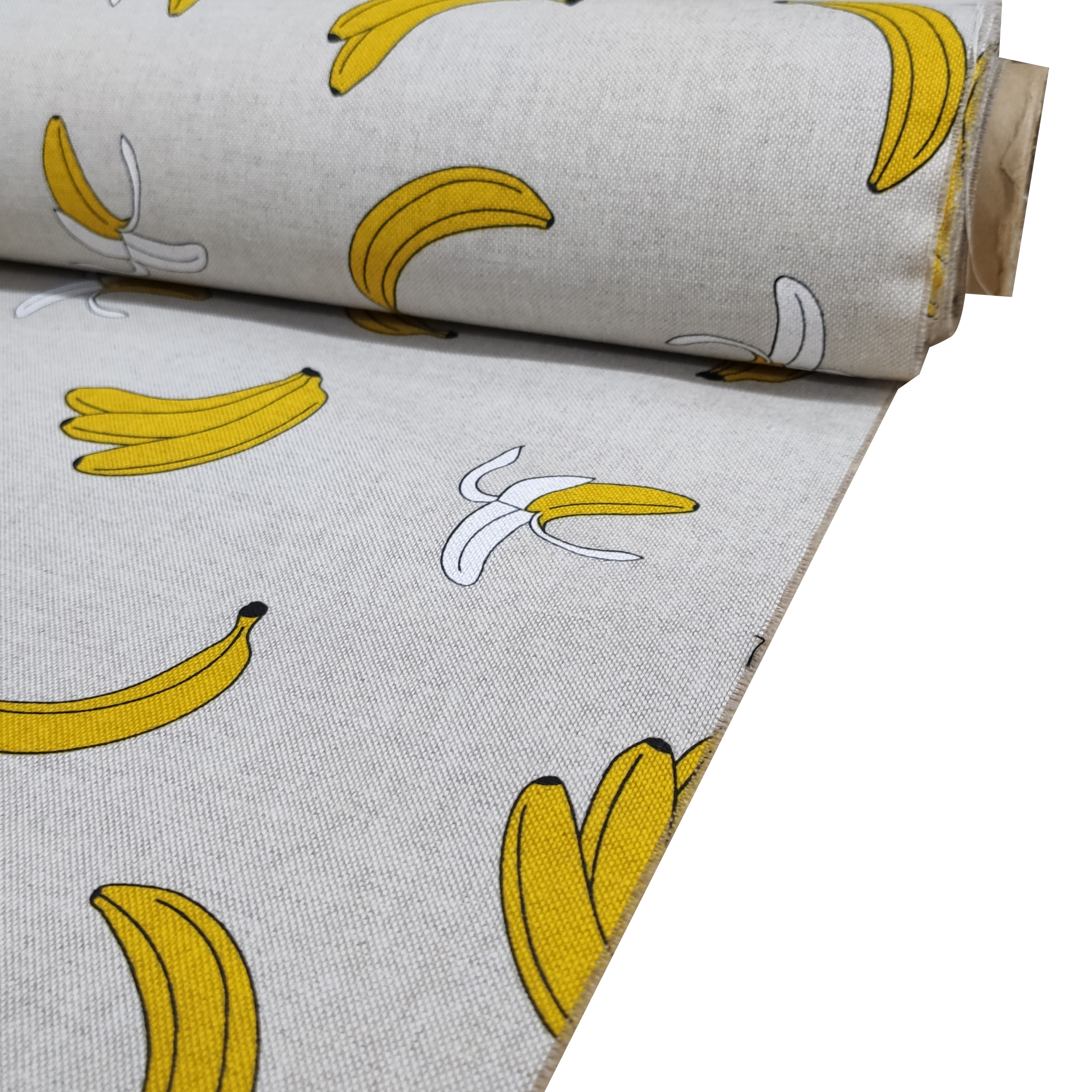 Tessuto misto cotone al metro banane