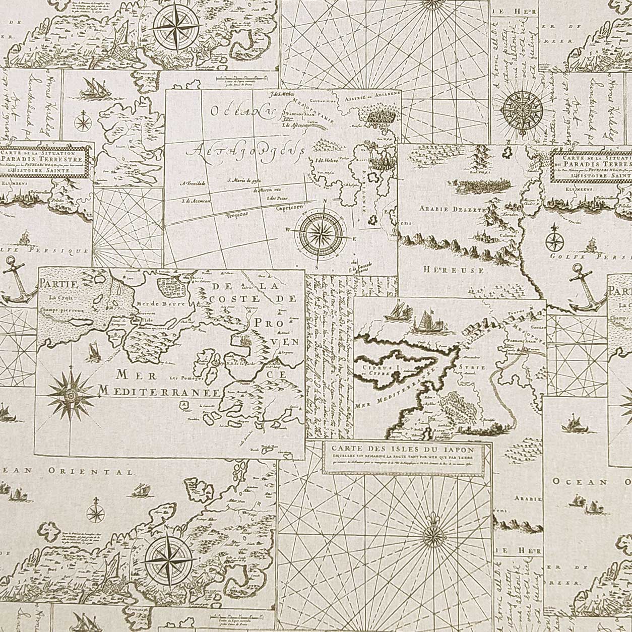 Panama Arredo Fantasia Mappa Antica