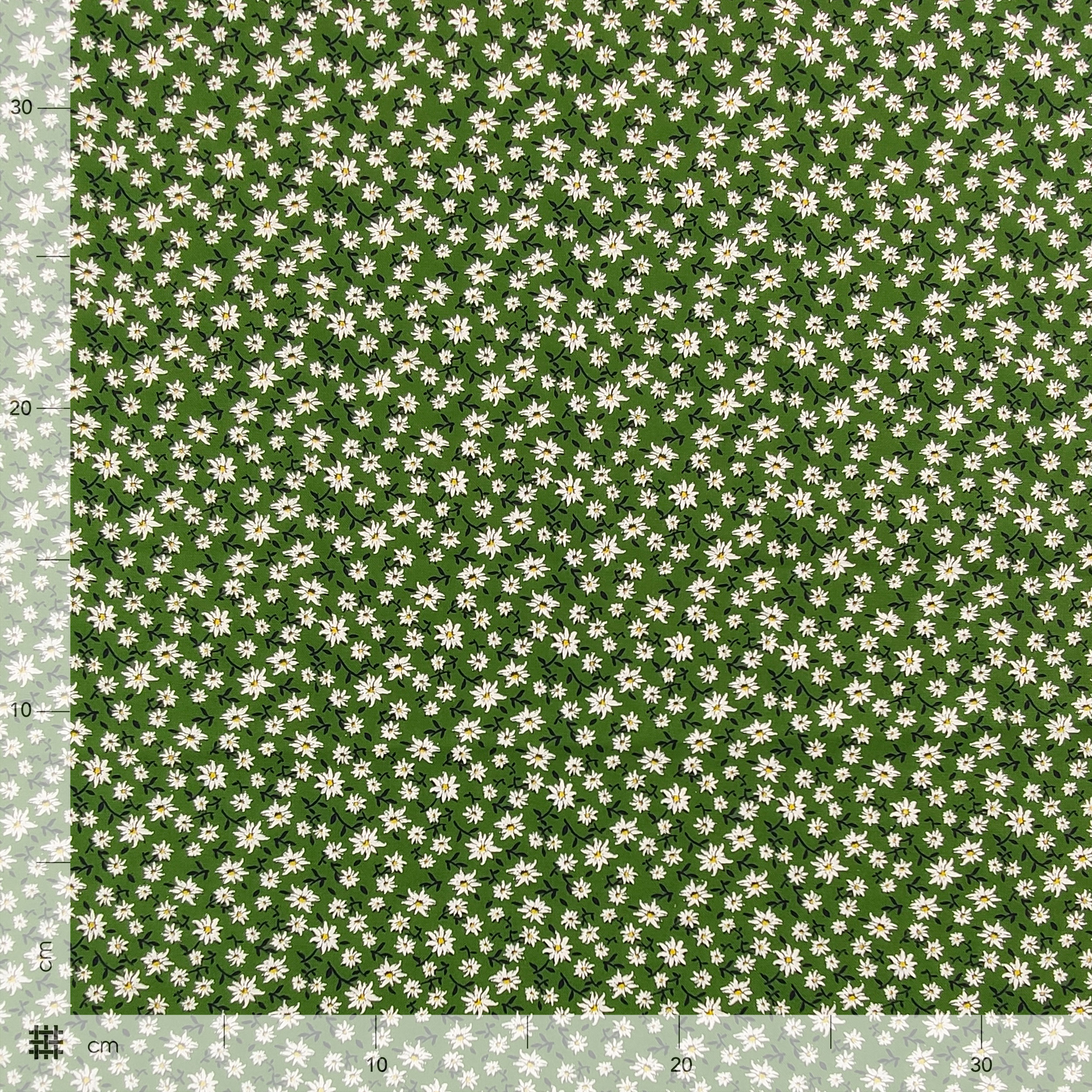 Tessuto Cotone Tirolese Sfondo Verde