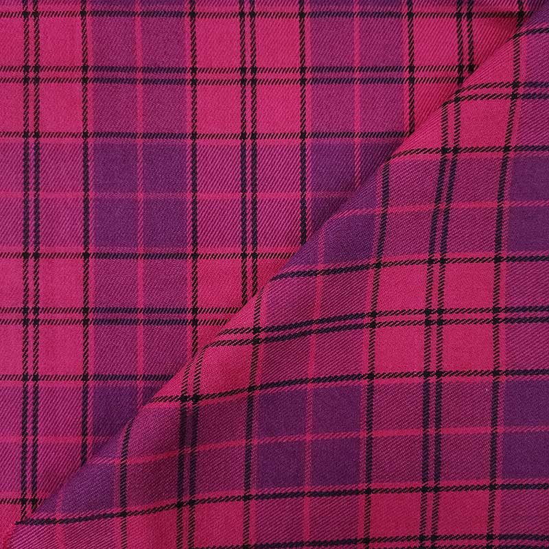 Tessuto Scozzese Fuxia e Viola