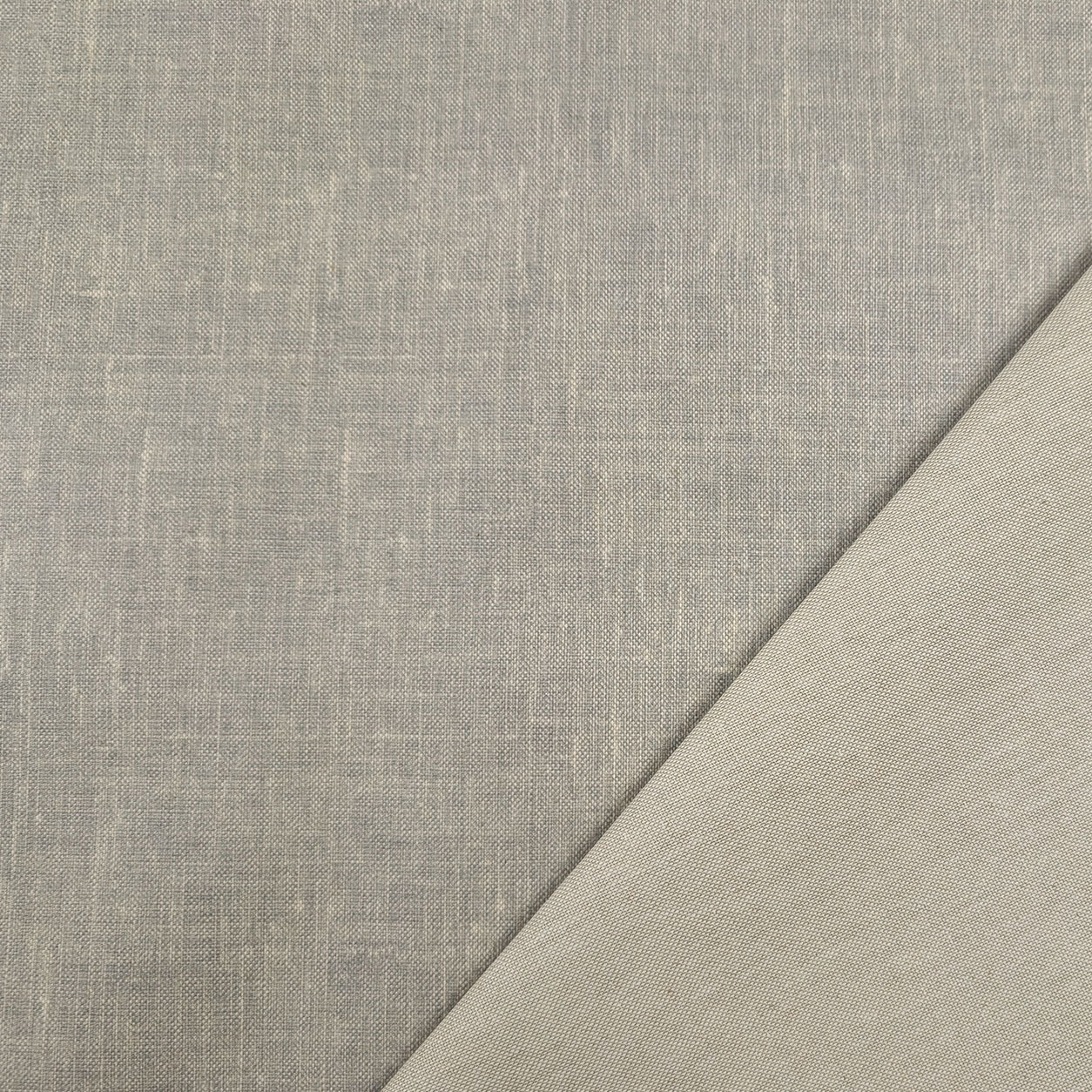 Tessuto Tovaglia Resinata Misto Lino Grigio Chiaro Image
