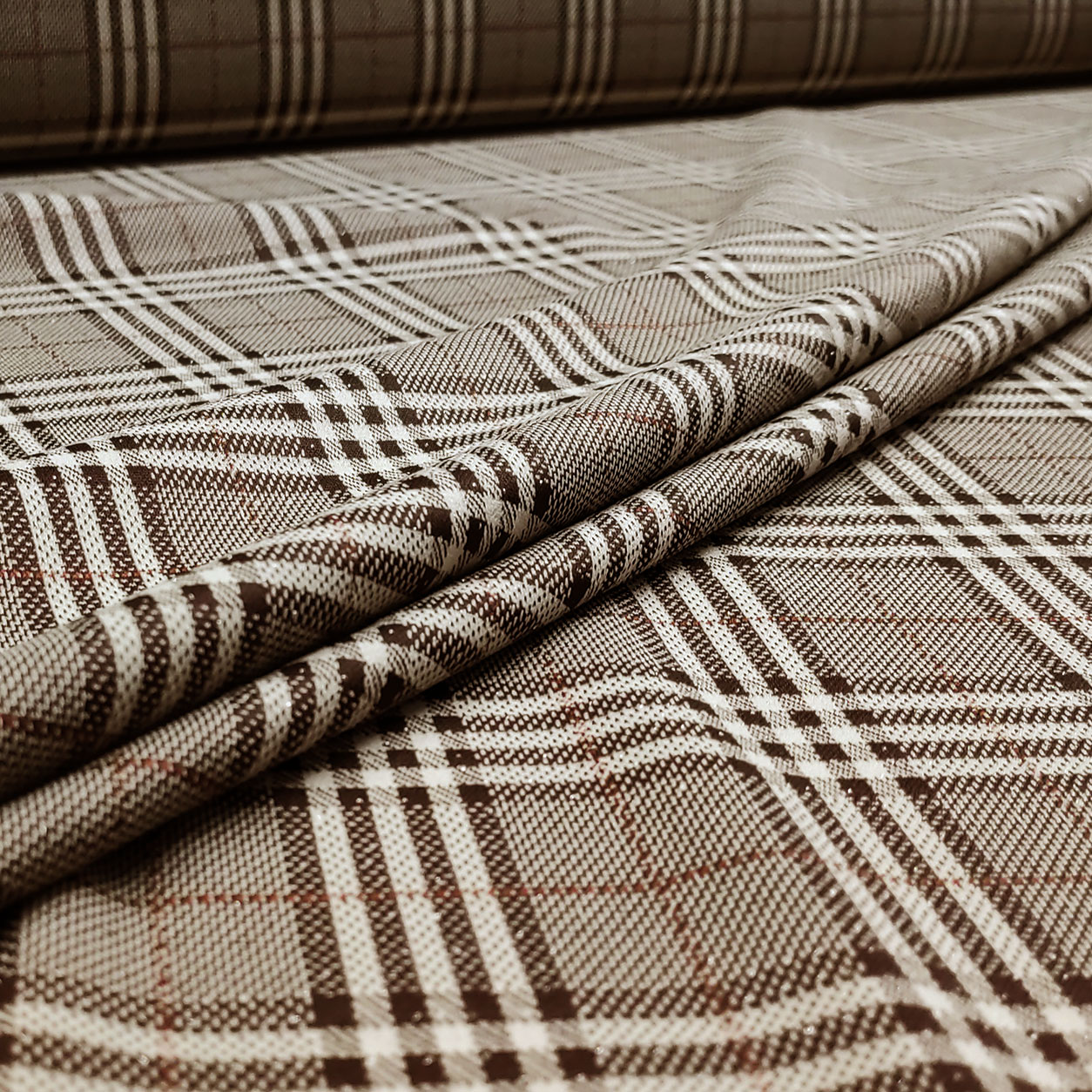 Scozzese punto milano marrone lurex