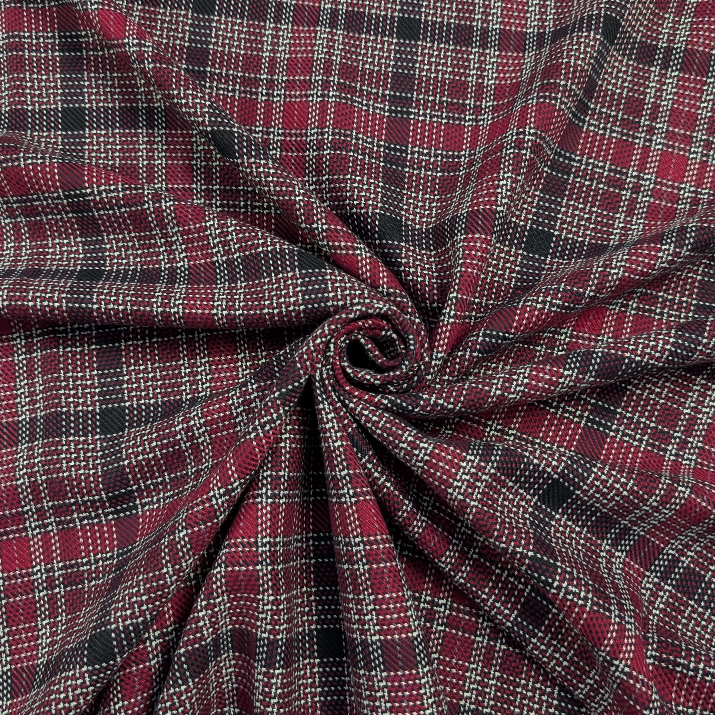 Tartan Jacquard Bordeaux Image