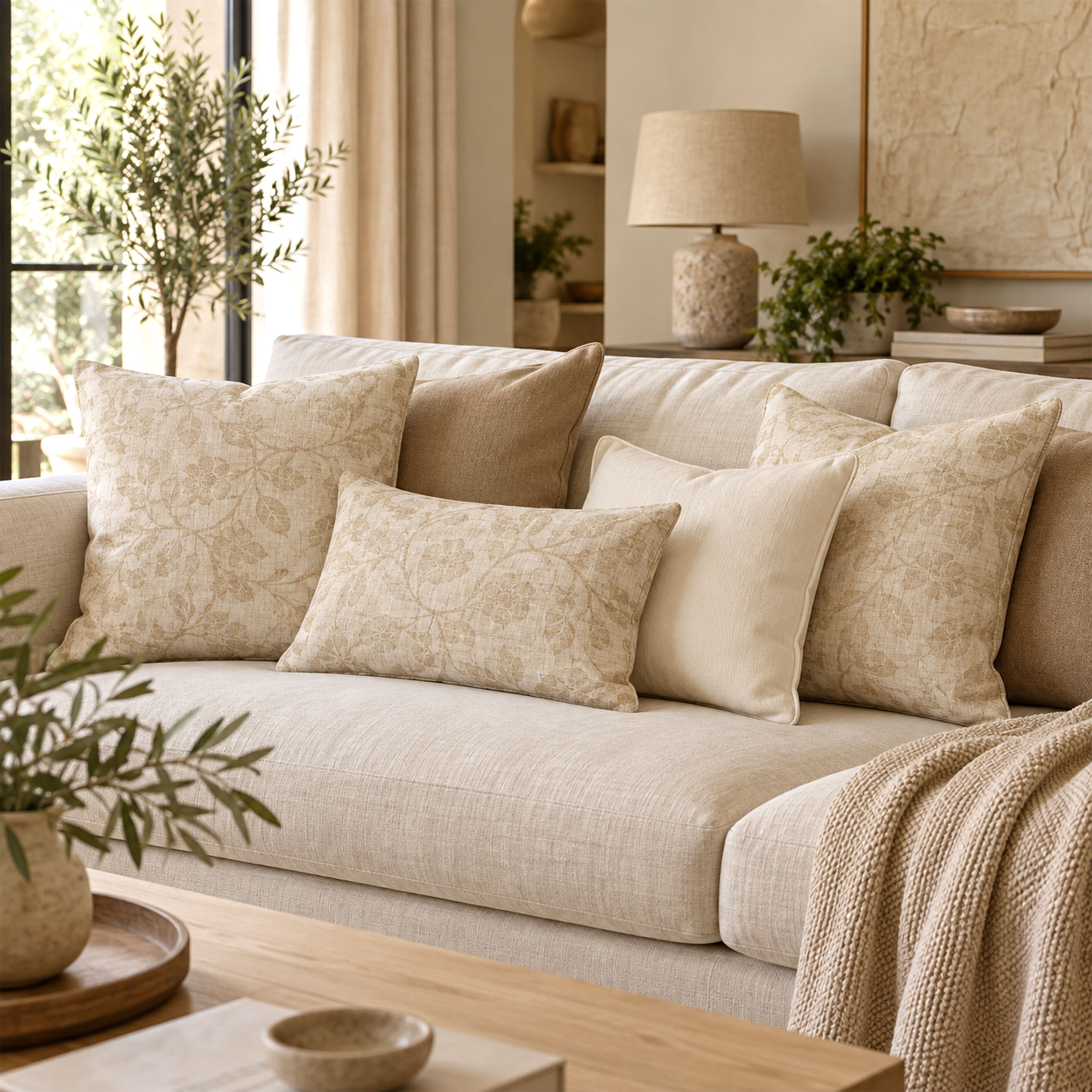 Misto Lino Naturale Fiori Lurex Image