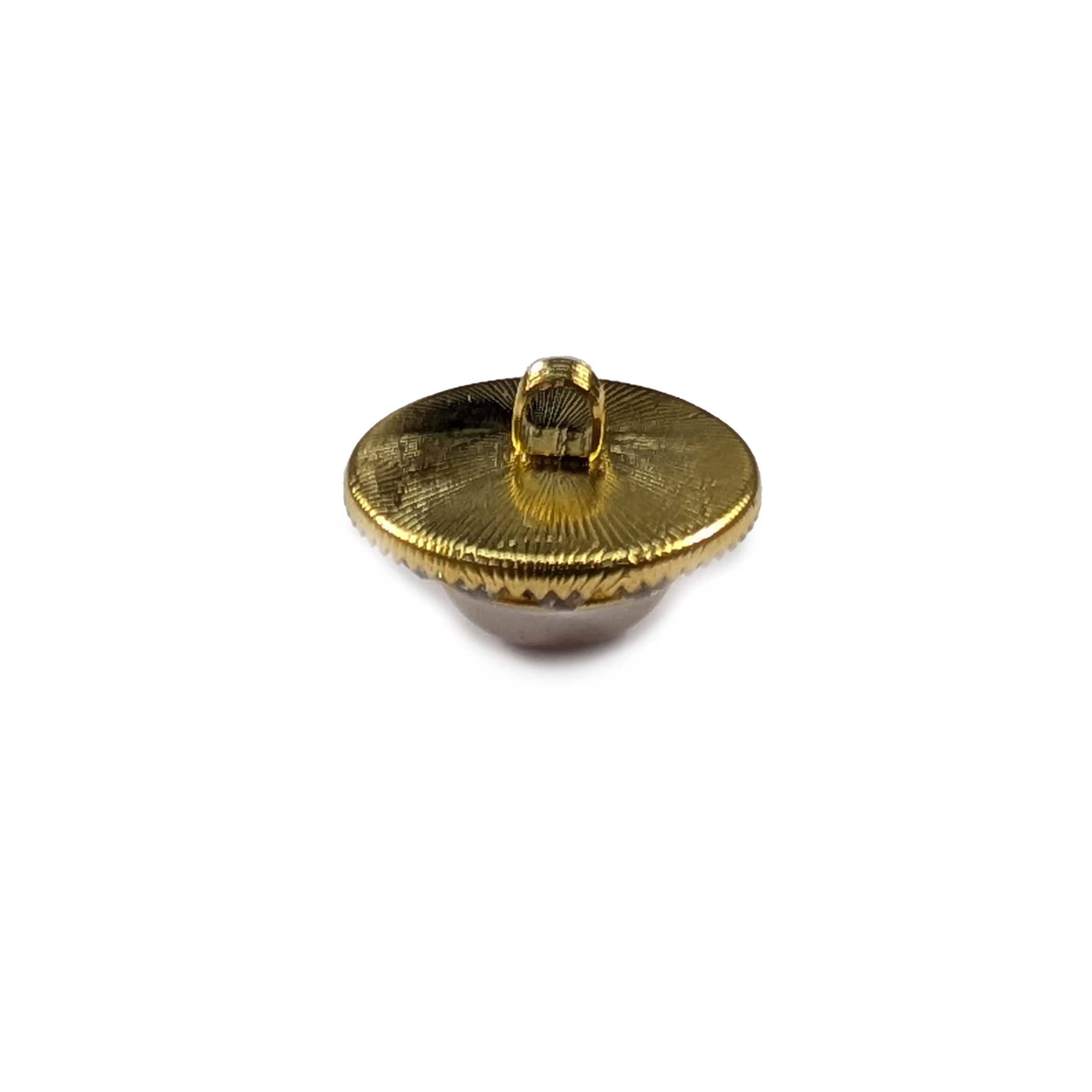 Bottone Gioiello Oro Grande Strass e Madre Perla Image