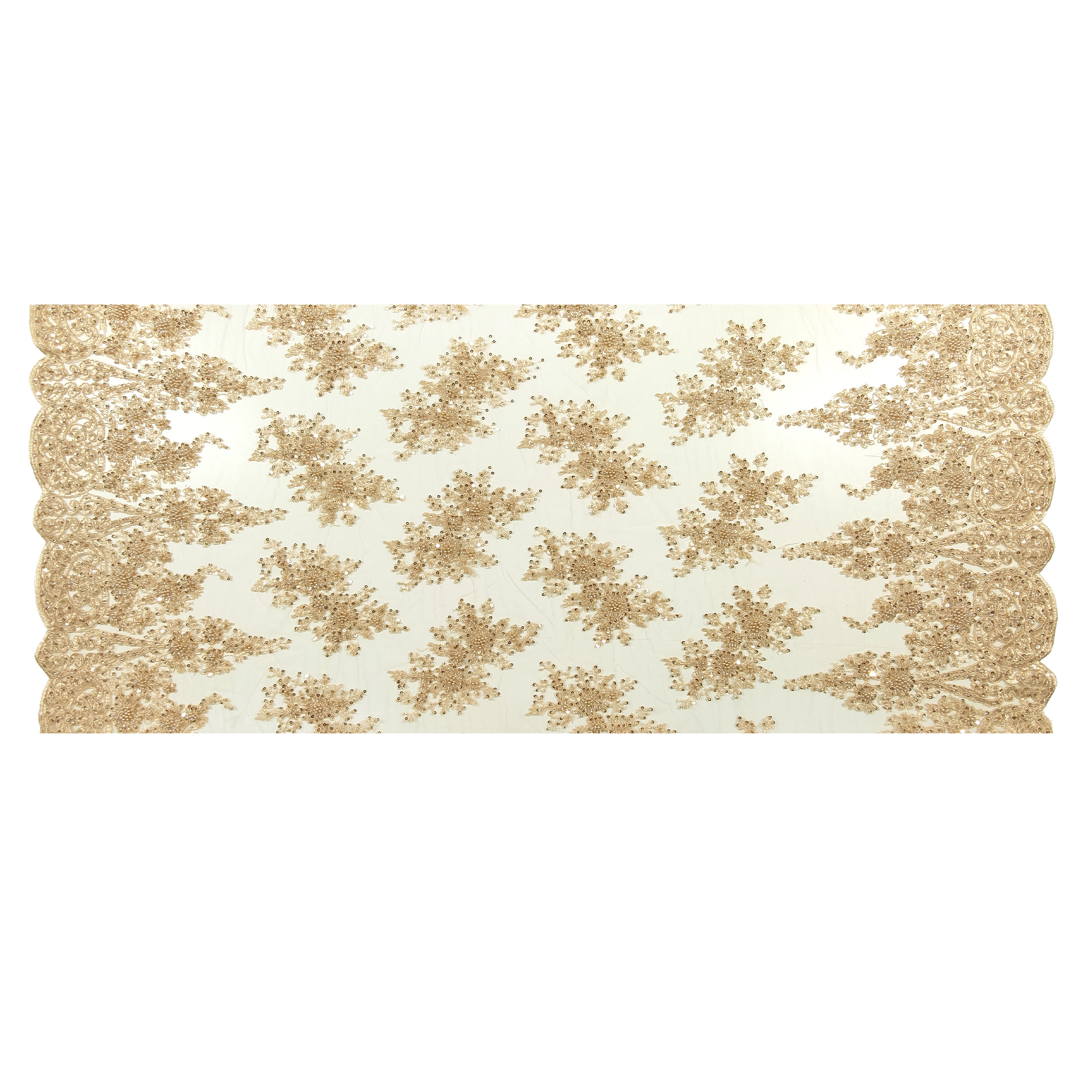 Pizzo Moda Oro Chiaro e Perle  Image