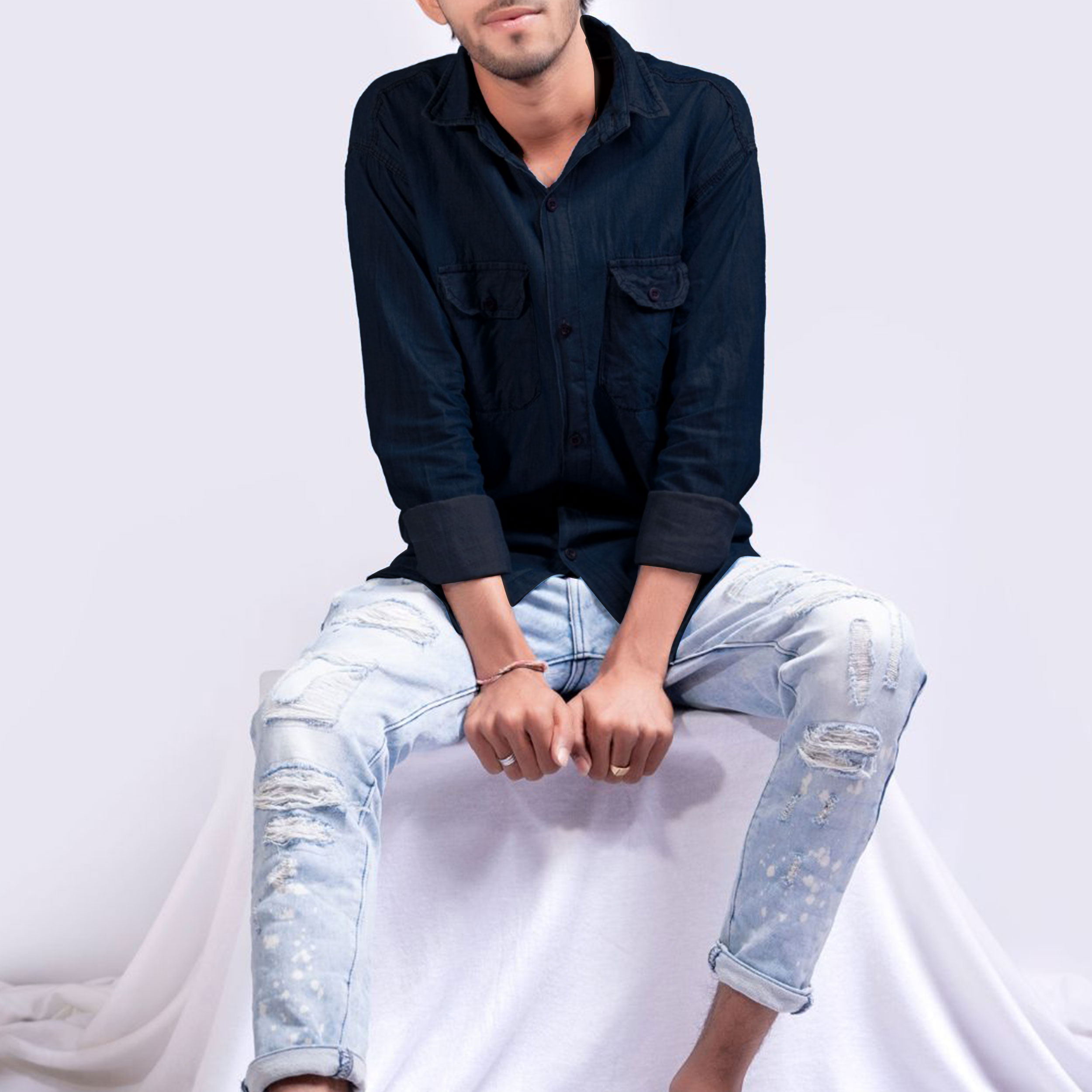 Jeans Blu Scuro Leggero Elasticizzato 