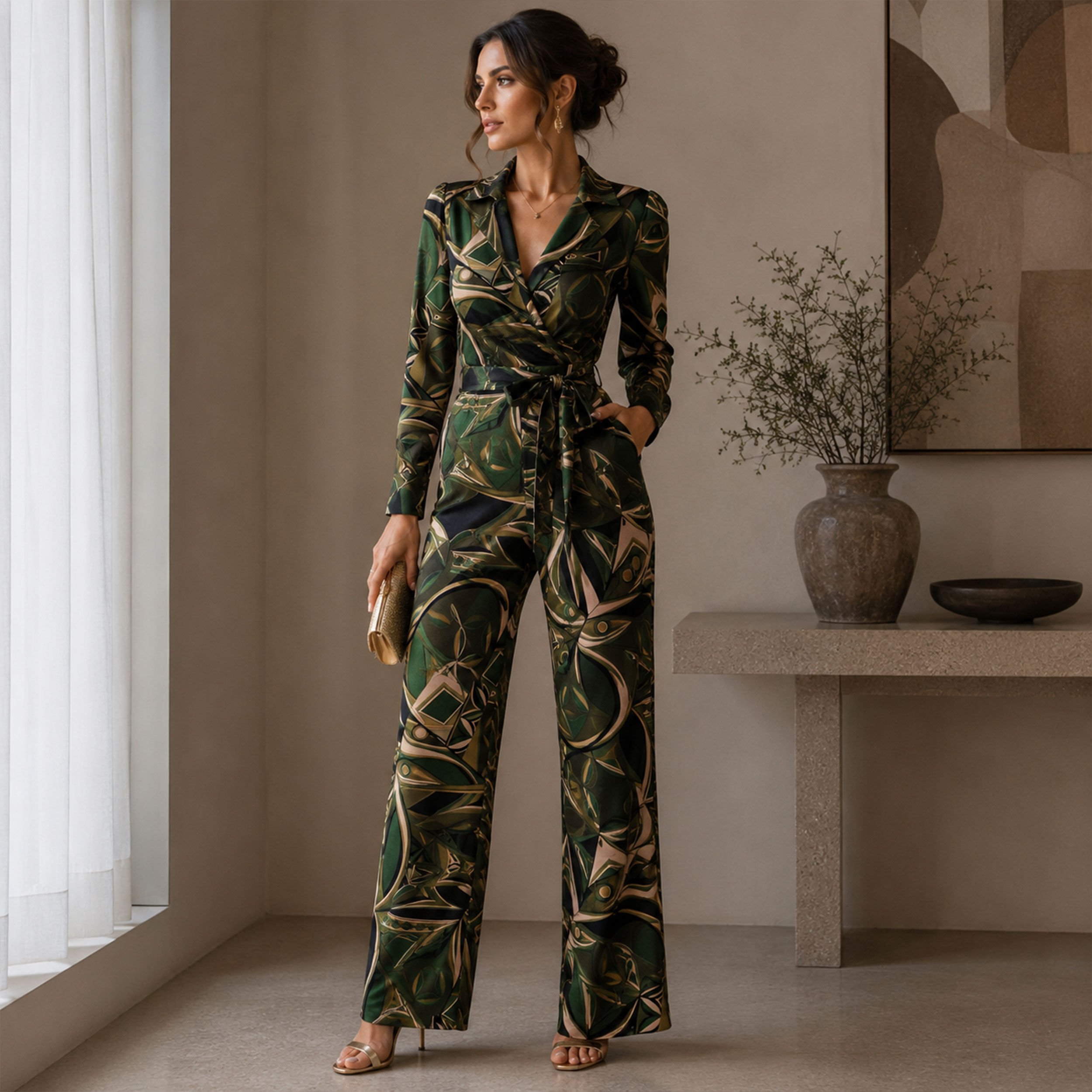 Vellutina Setata Moda Fantasia Toni Verdi Image
