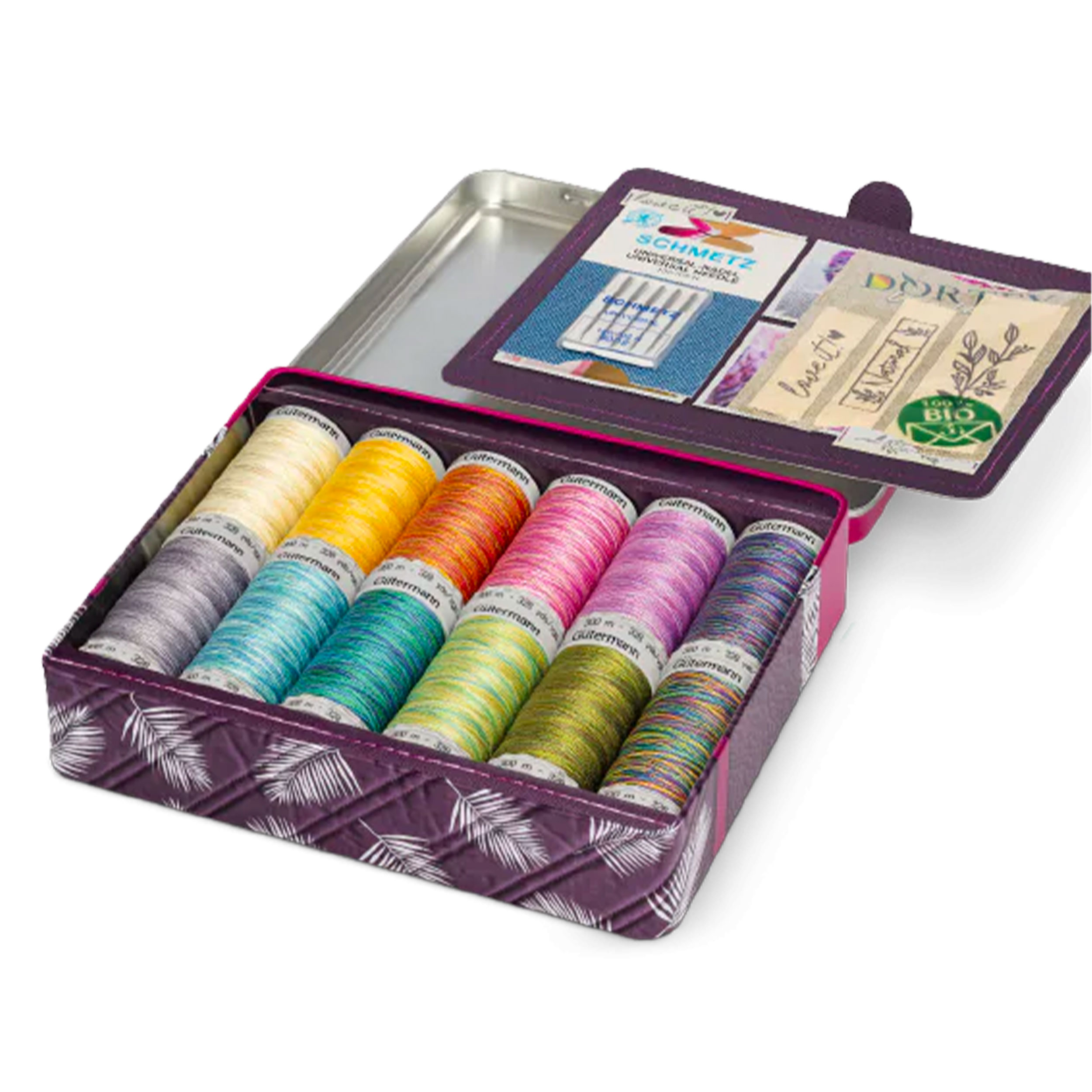 Gutermann Cottone Box 12 Bobine Cotone 300m e Aghi