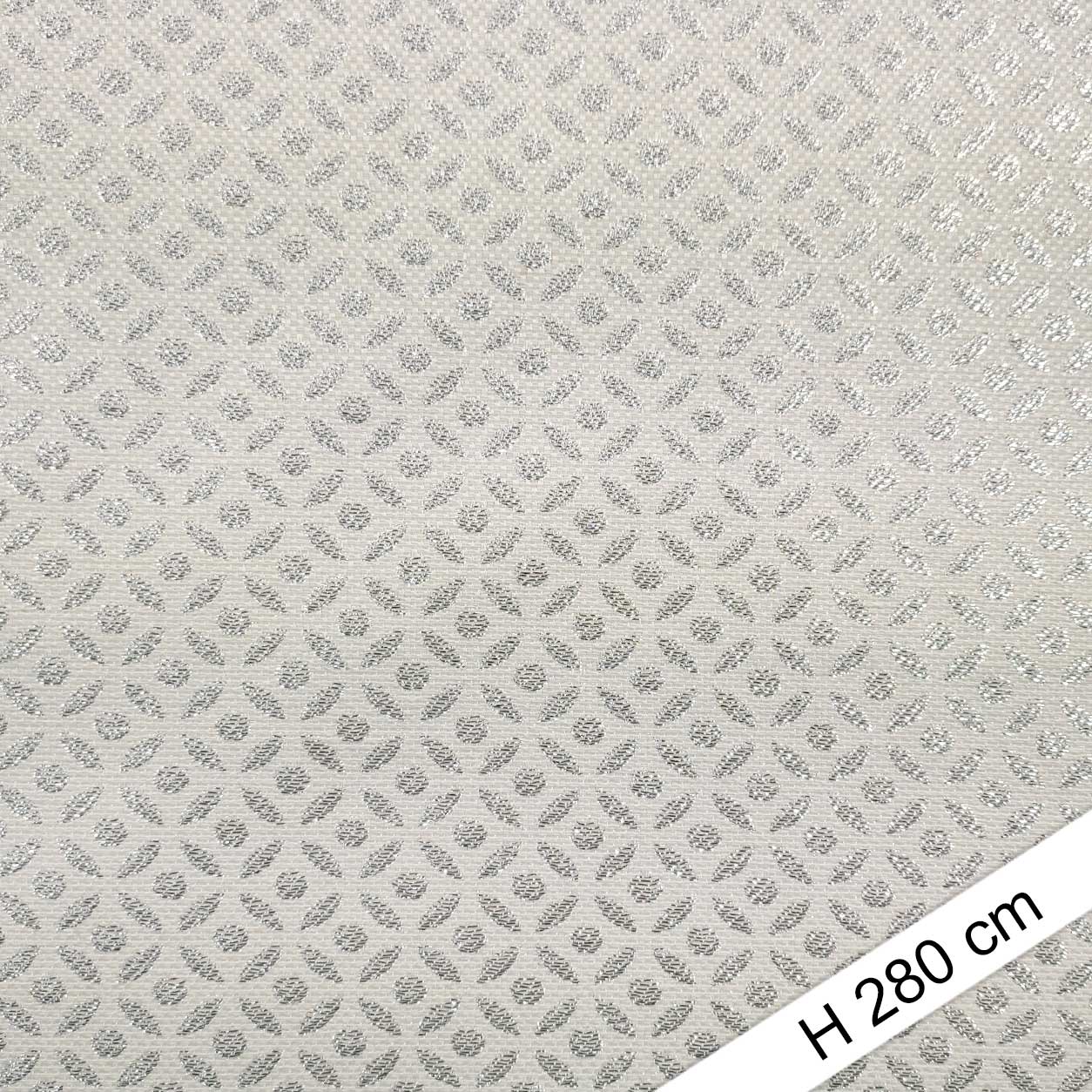 Tessuto Jacquard Fantasia Lurex Argento H 280 cm Image