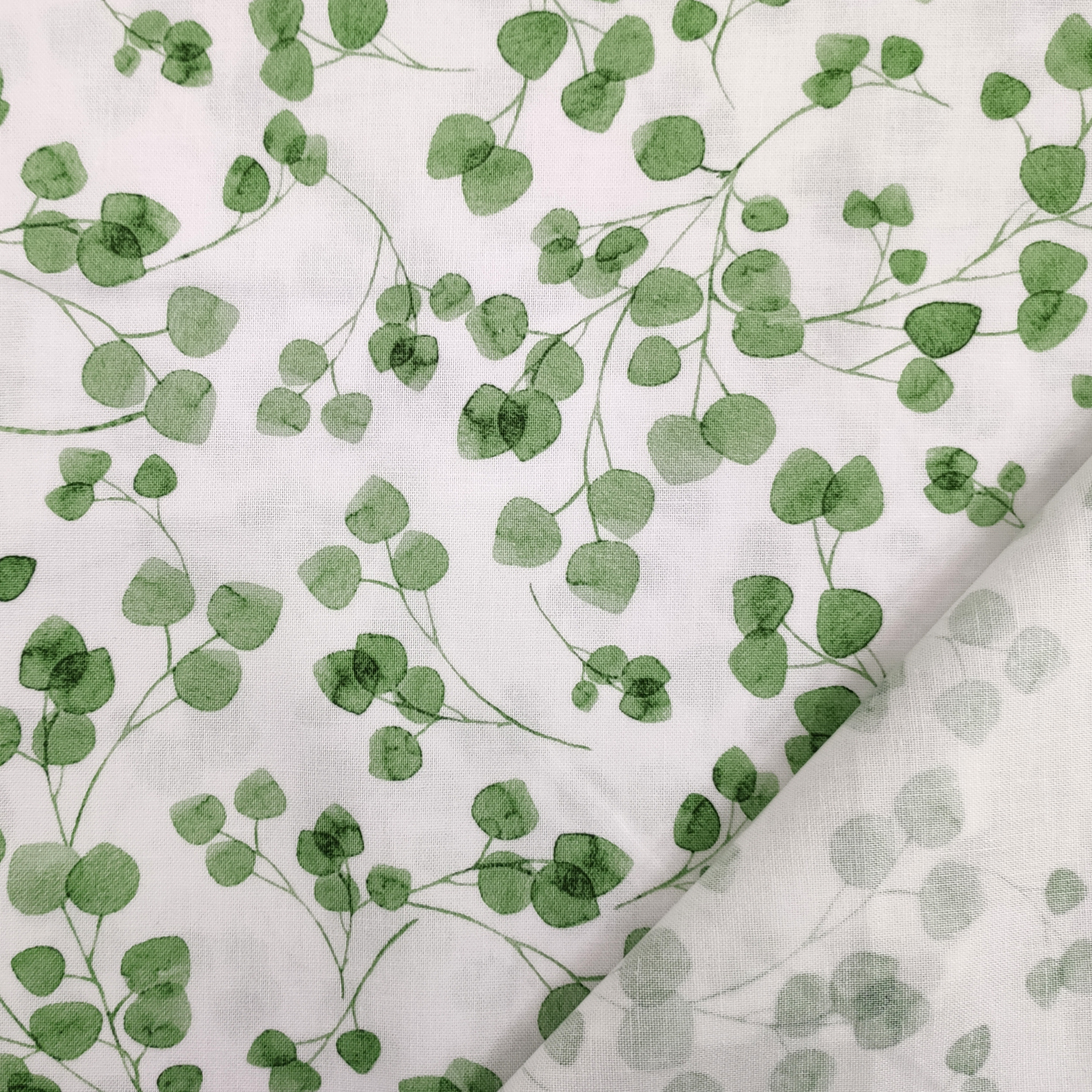 leggero-tessuto-di-cotone-foglioline-verdi
