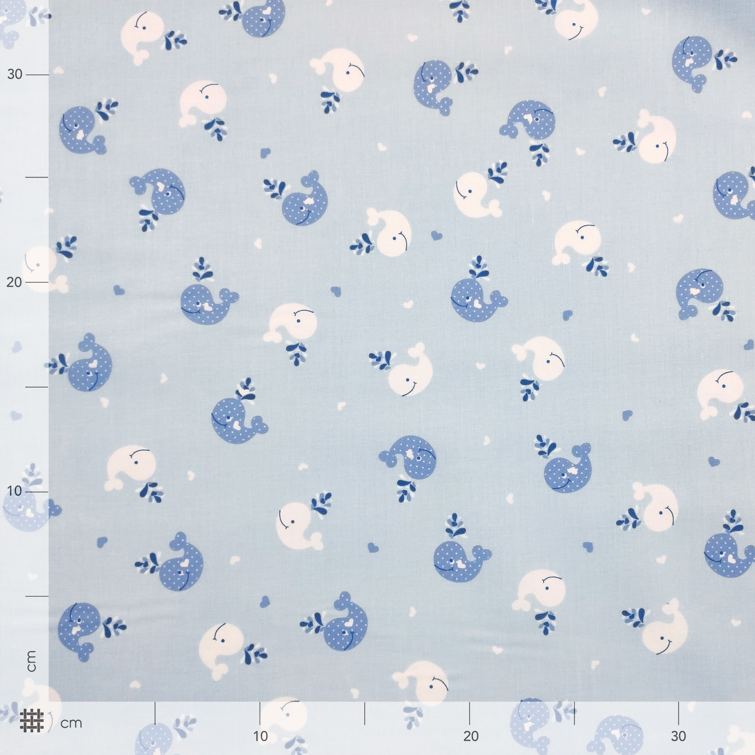 Cotone Balene Sfondo Celeste