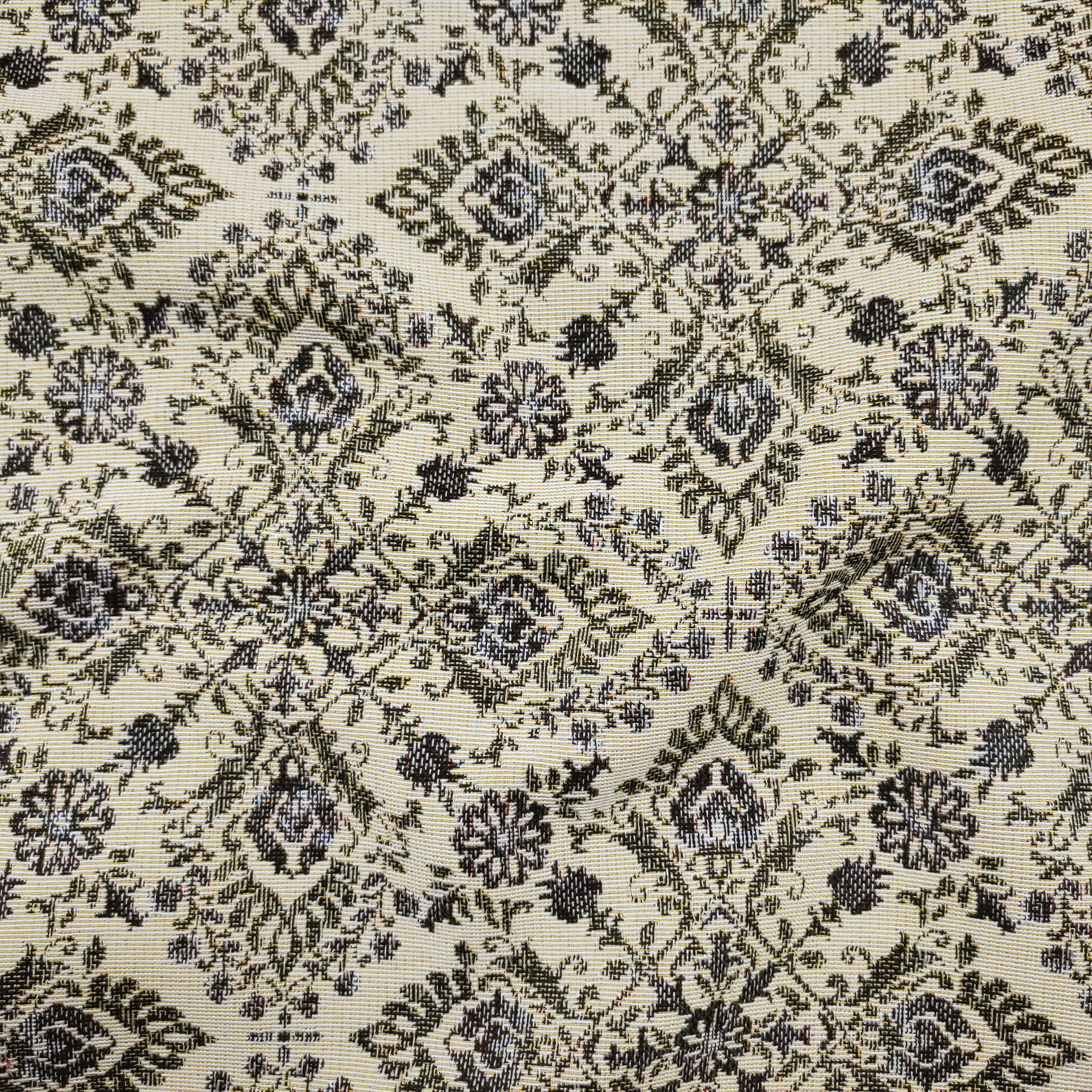 Jacquard Damascato Beige Blu
