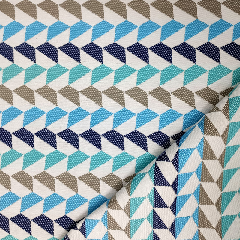 Tessuti per divani da esterni geometrico blu (1)