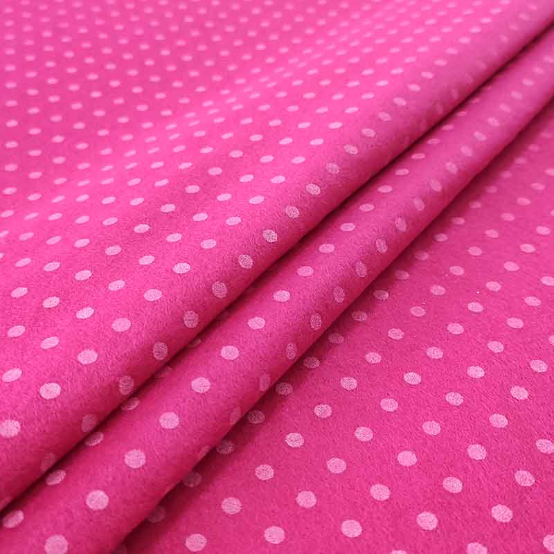 Panno lenci fuxia pois bianchi