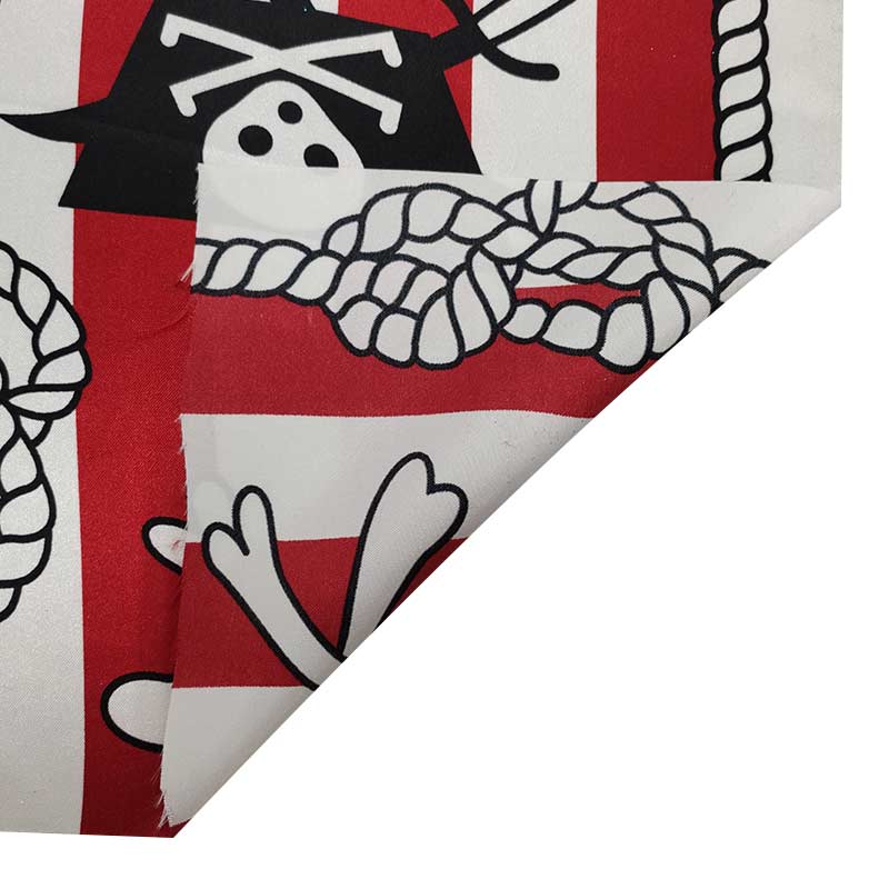 Tessuto Raso Carnevale Teschi Pirati Image