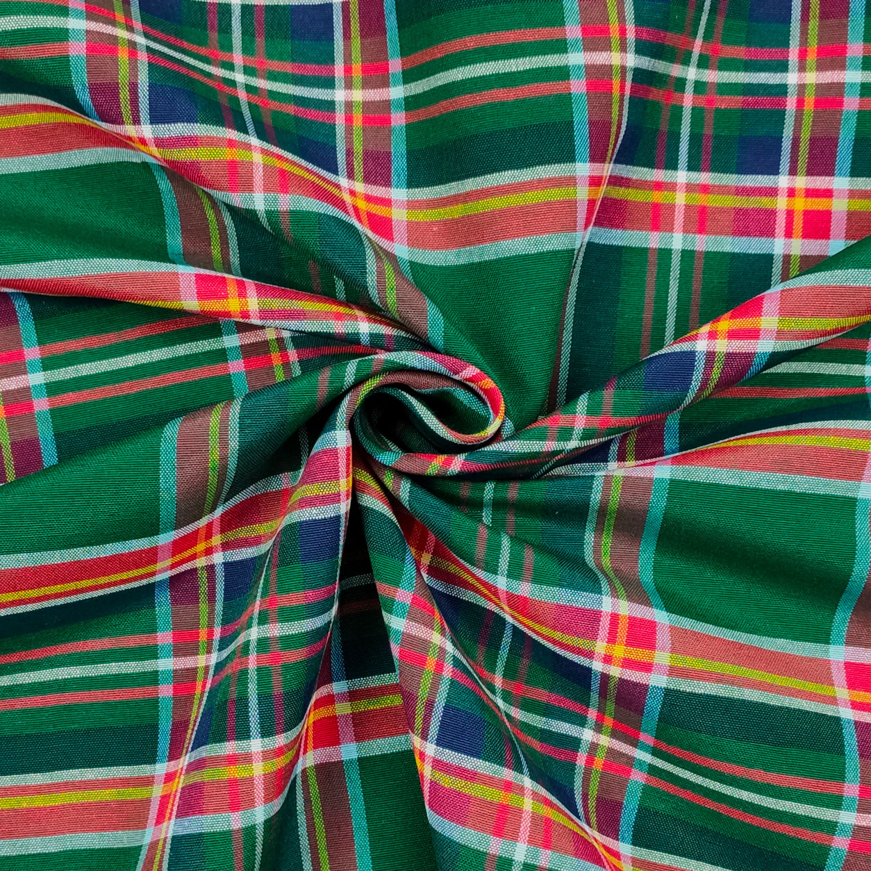 Tessuto Tartan Scozzese Verde Rosso Image