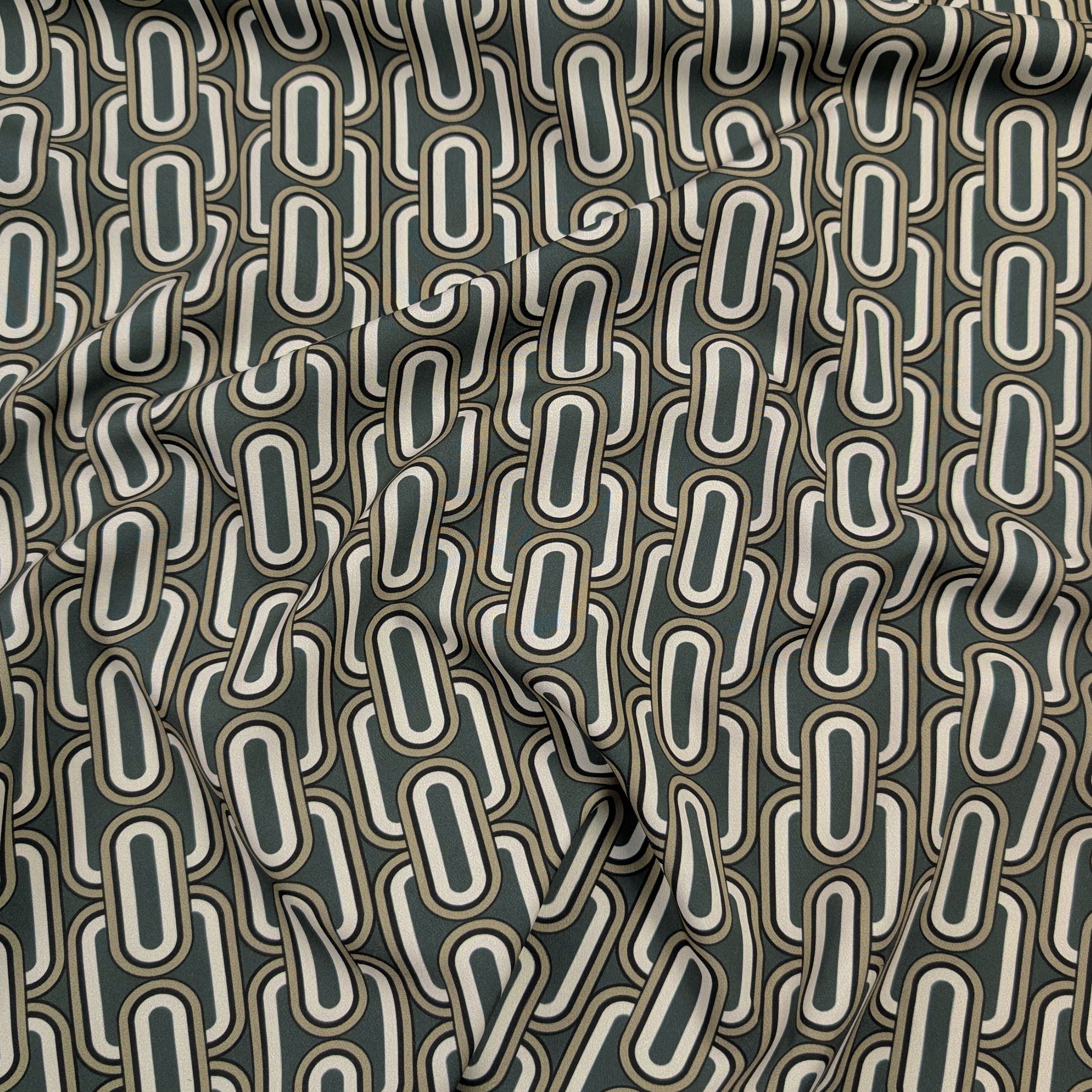 Ritaglio Comfort Fantasia Geometrica Grigio Piombo 70x145 cm Image