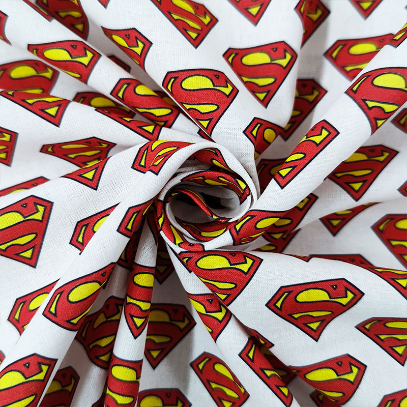 Tessuto Cotone DC Logo Superman