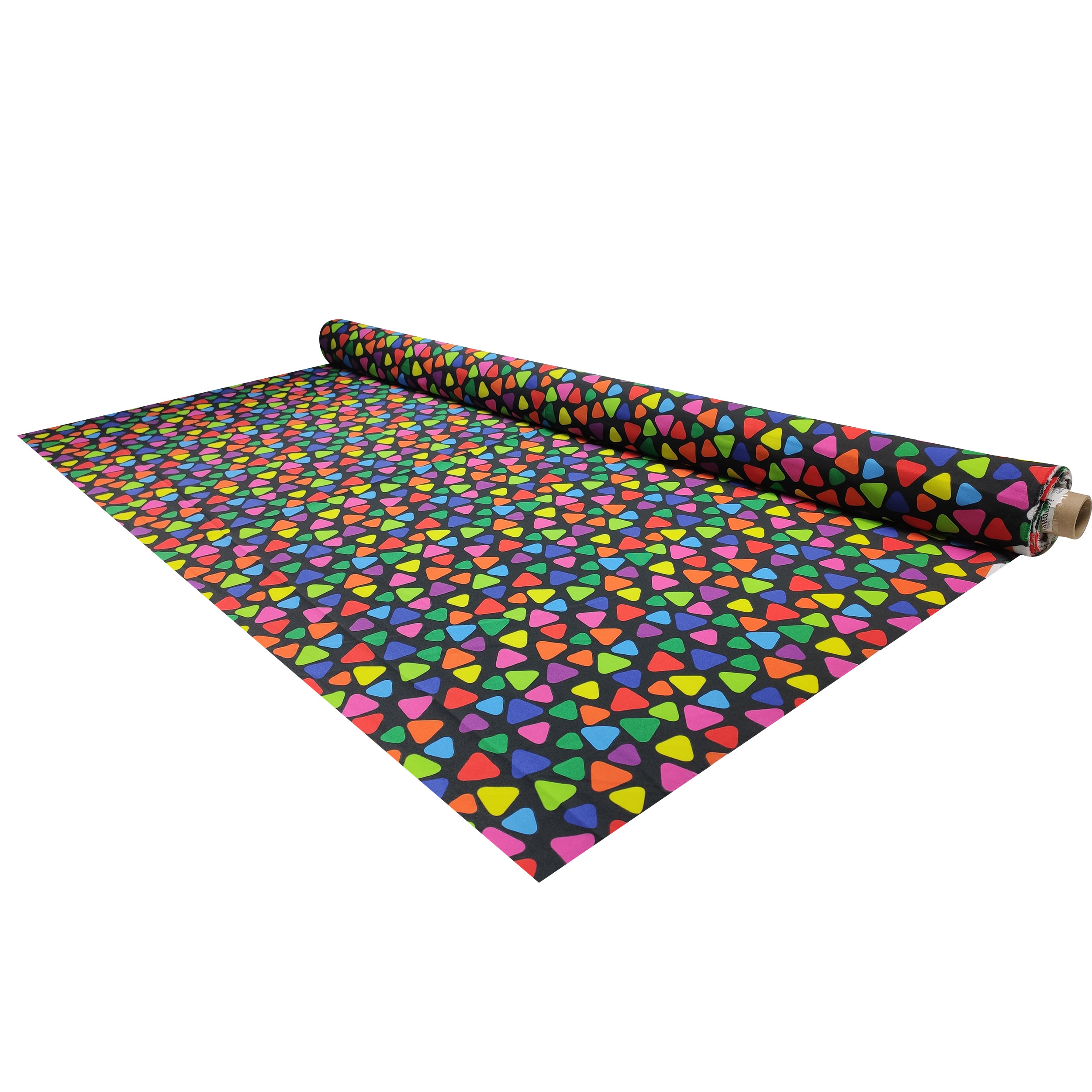 Tessuto Carnevale Triangoli Multicolori