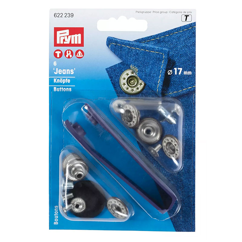 Bottoni Metallo 4 Fori Argento 18 Mm Per Jeans E Pantaloni - Confezione Da 6 Pezzi Hartmann